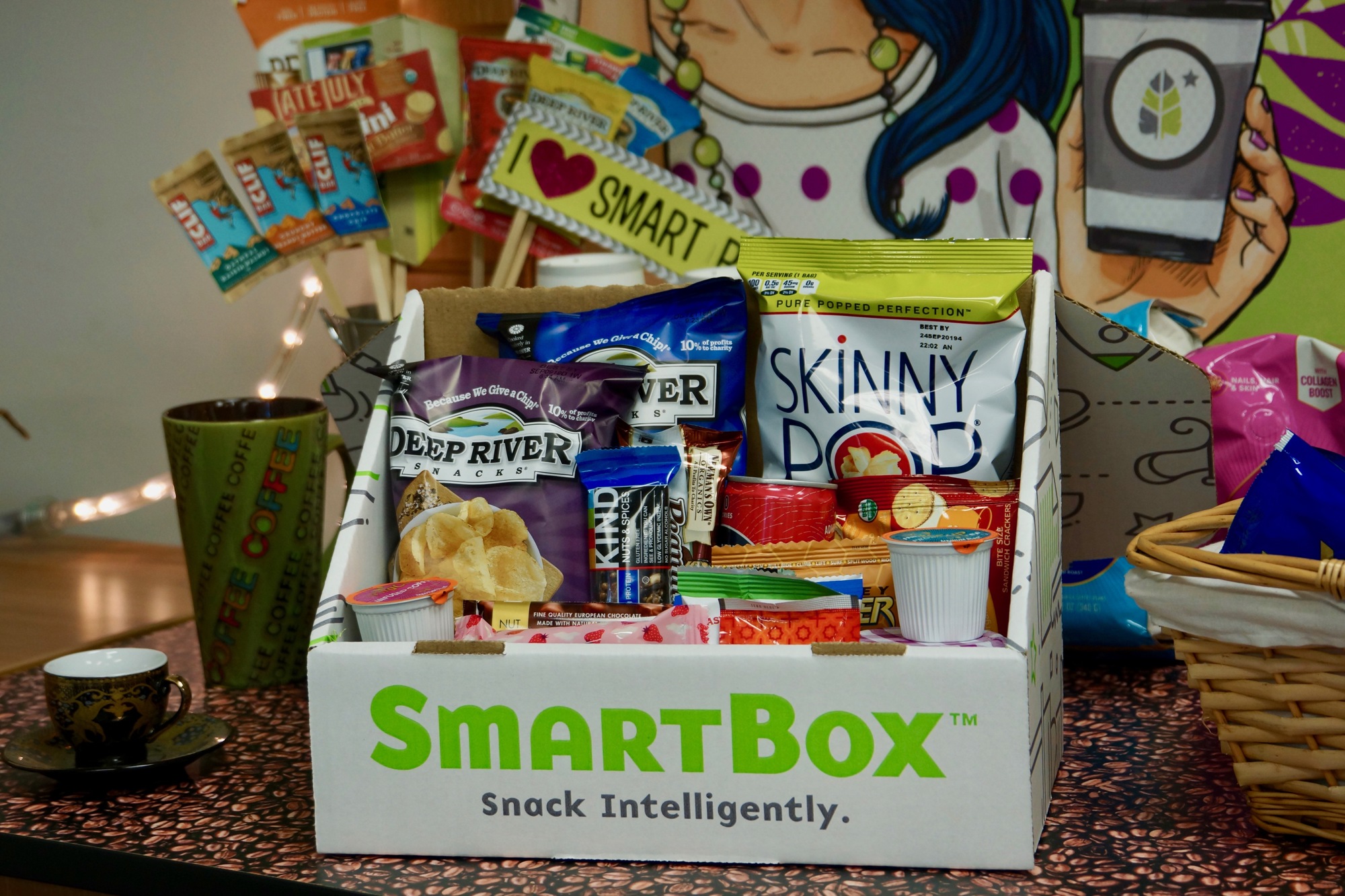 SmartBox Express offers a variety of healthy snacks that can be customized and shipped to a home or office.