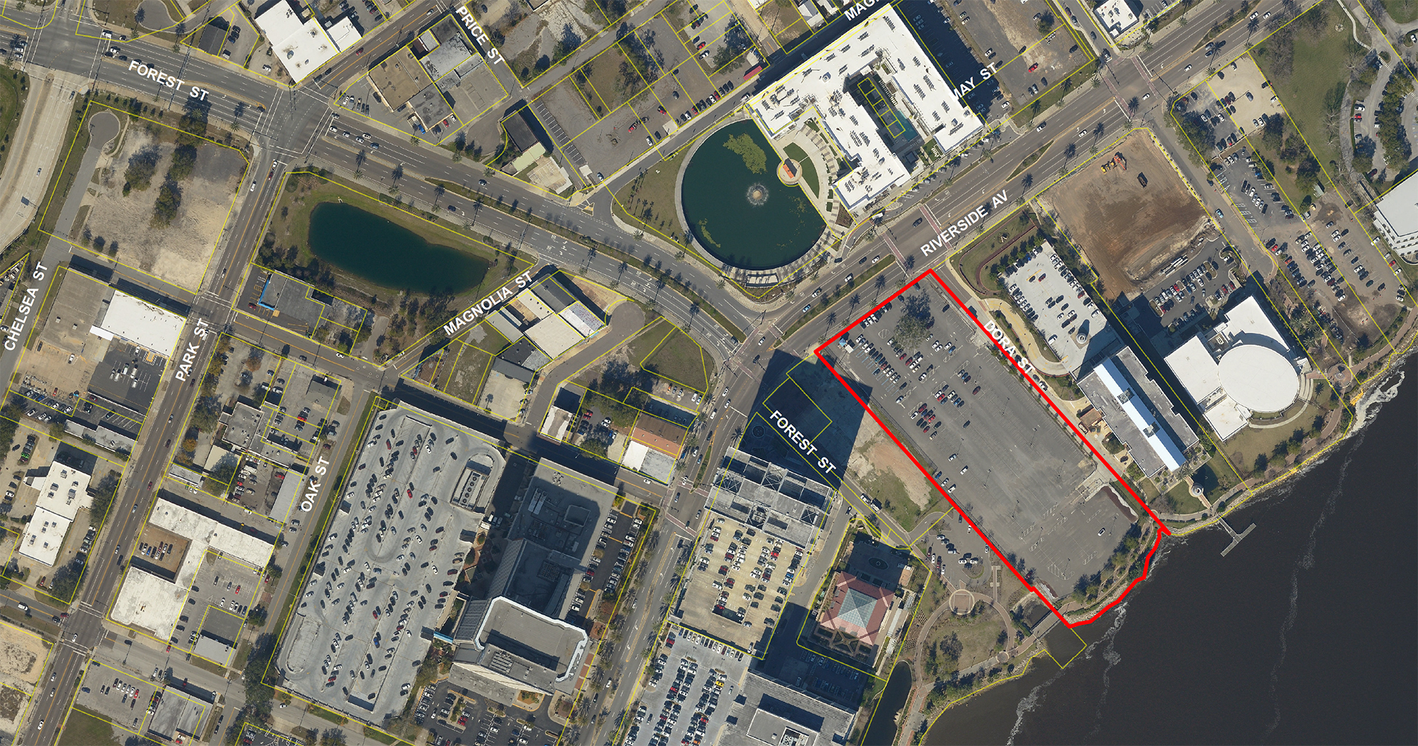 Project Sharp calls for a 300,000-square-foot office building for a $145 million corporate headquarters Downtown. This map was included with the DIA resolution.