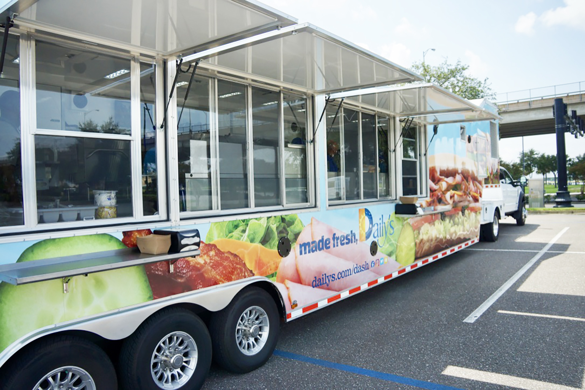 Customers will order from kiosks out in front of the truck.