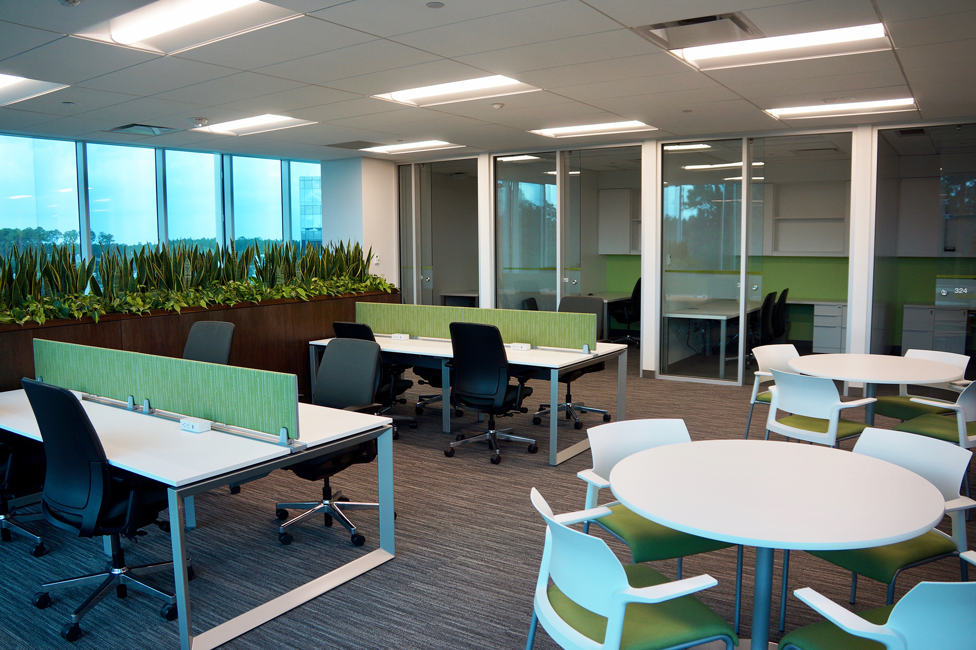 Workspace inside the Mayo Clinic Life Sciences Incubator.