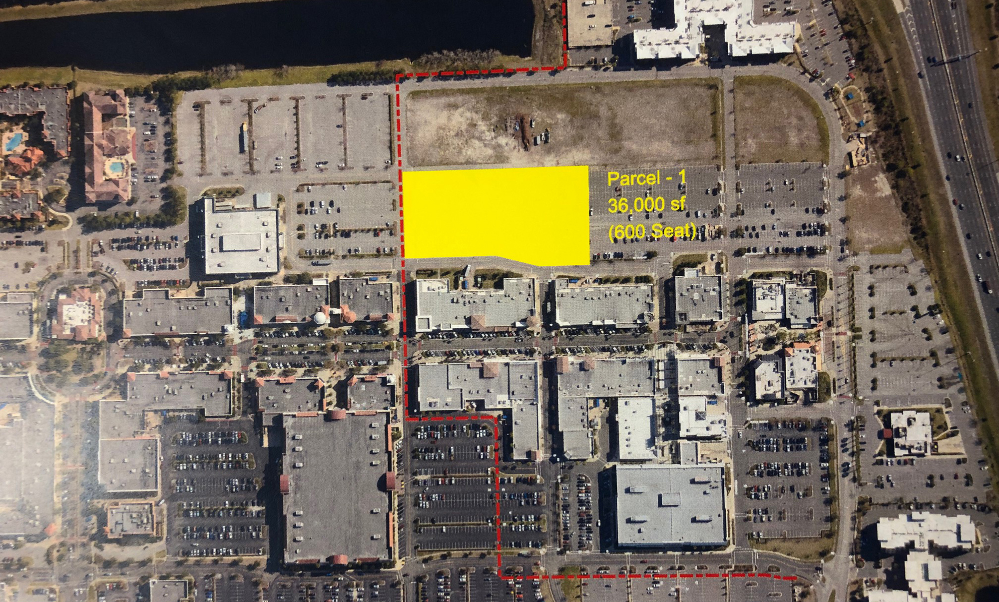 Expansion plans for St. Johns Town Center filed with the city show four parcels, one near Nordstrom and three in the southeast corner that is now a parking lot and grassy area.
