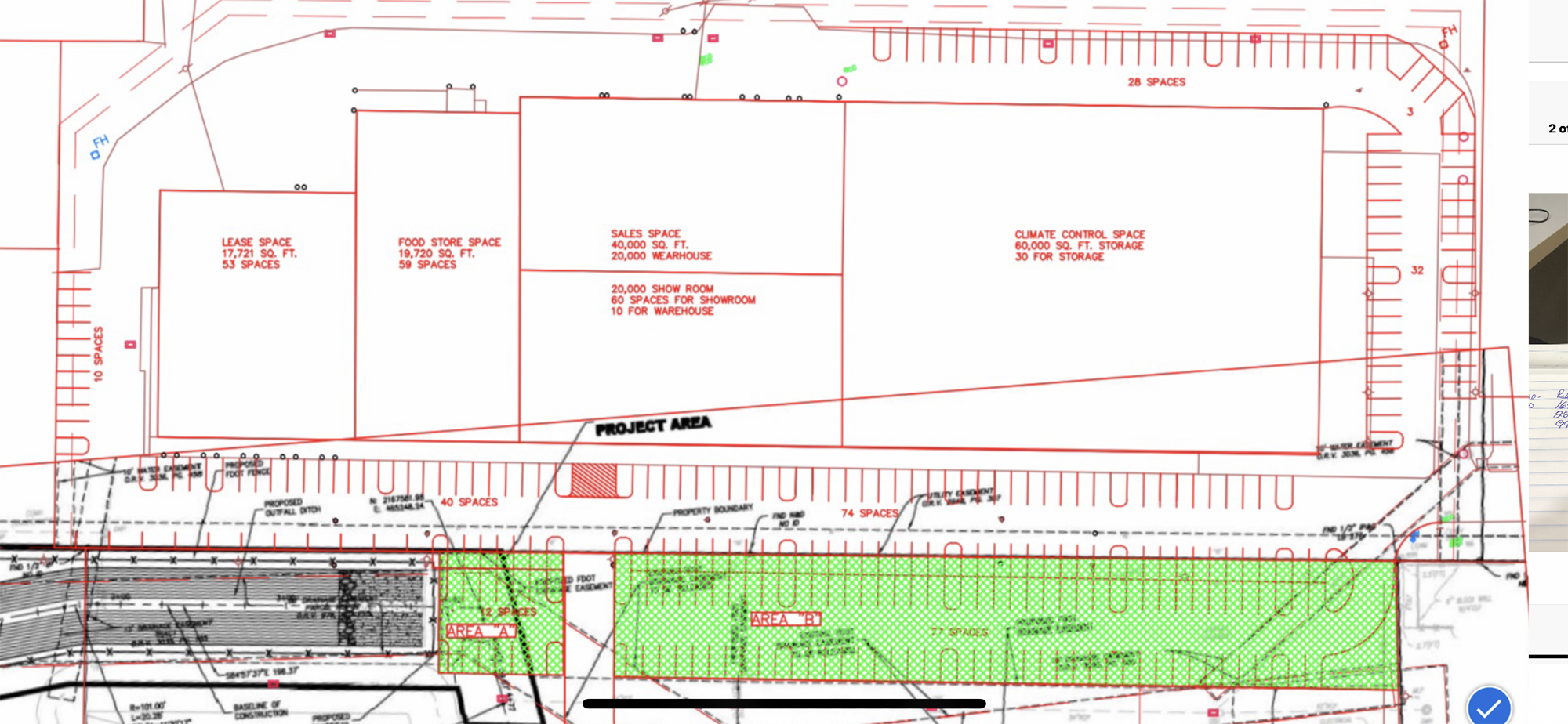 A preliminary site plan for the former Kmart shows a self-storage, a food store, other retail space and a warehouse-showroom for John’s Appliance & Bedding.