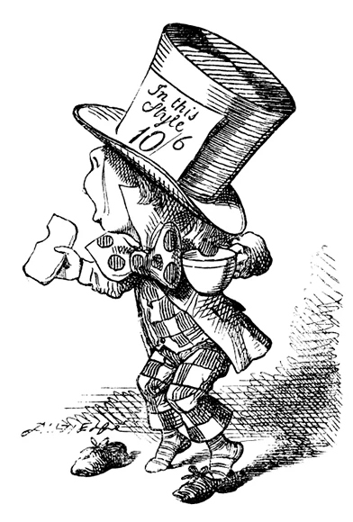 The Mad Hatter from Lewis Carroll's 