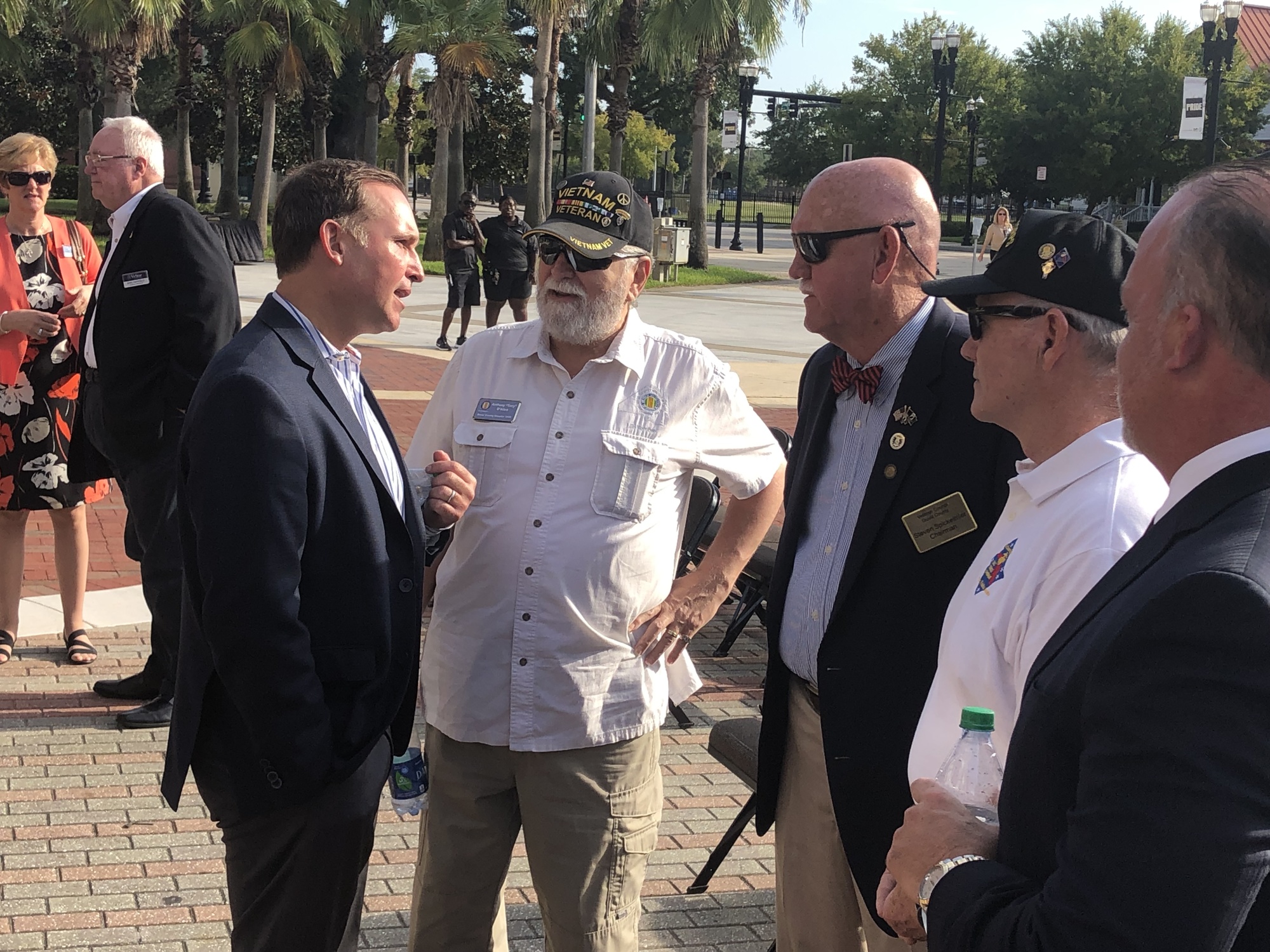 Mayor Lenny Curry said arena attendees can make donations to “an approved” veterans program when they make a concessions purchase.