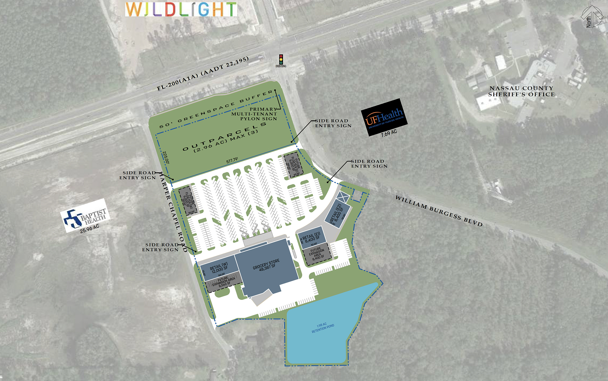 Sleiman Enterprises proposes Crossings at Wildlight at southwest Florida A1A and William Burgess Boulevard in Nassau County.