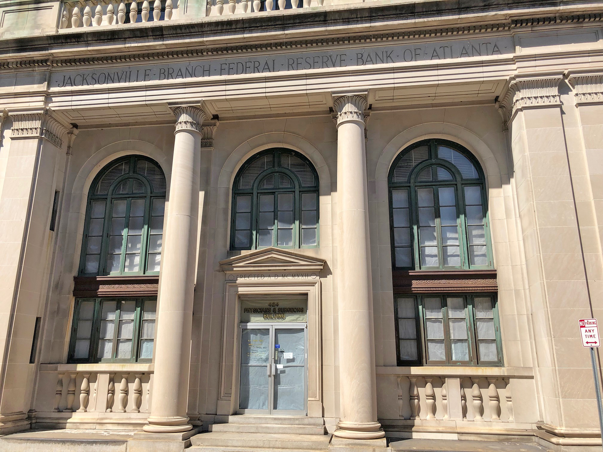 The Federal Reserve Bank Building at 424 N. Hogan St. in Downtown Jacksonville.