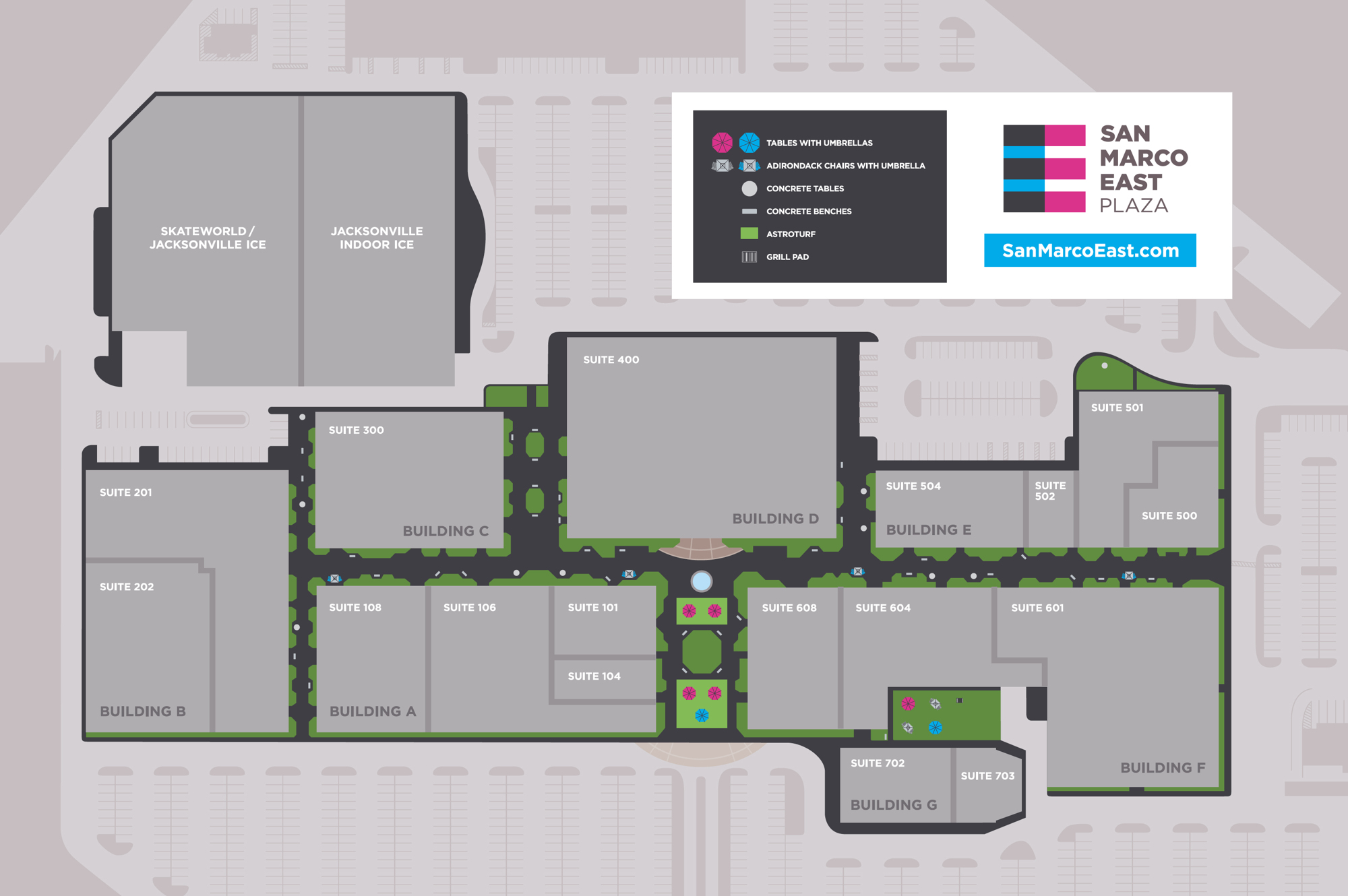 A map of San Marco East Plaza