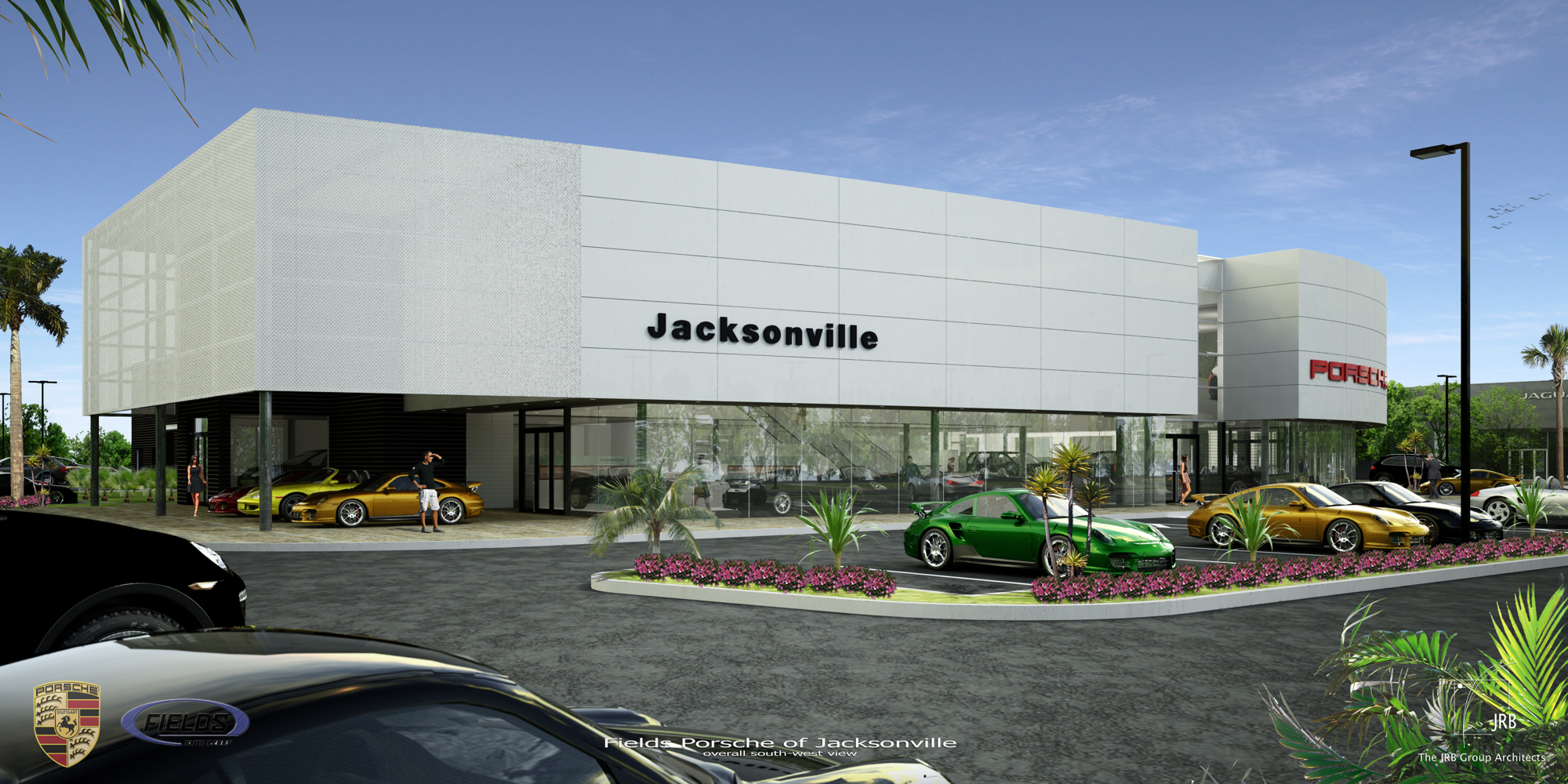 Plans show a 41,032-square-foot, two-story building for the new Porsche dealership.