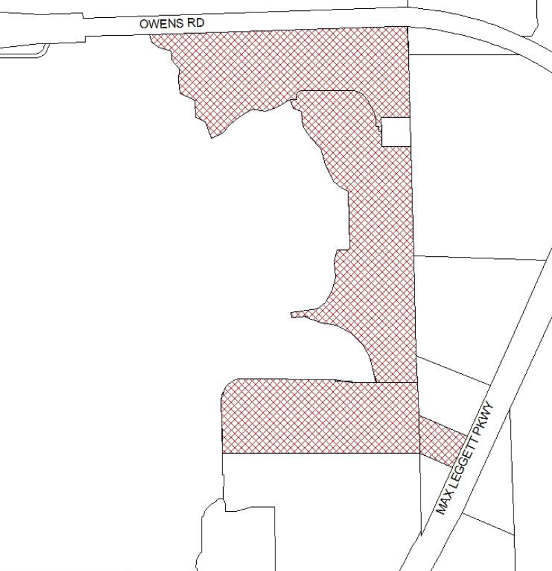 The site plan for proposed multifamily development.