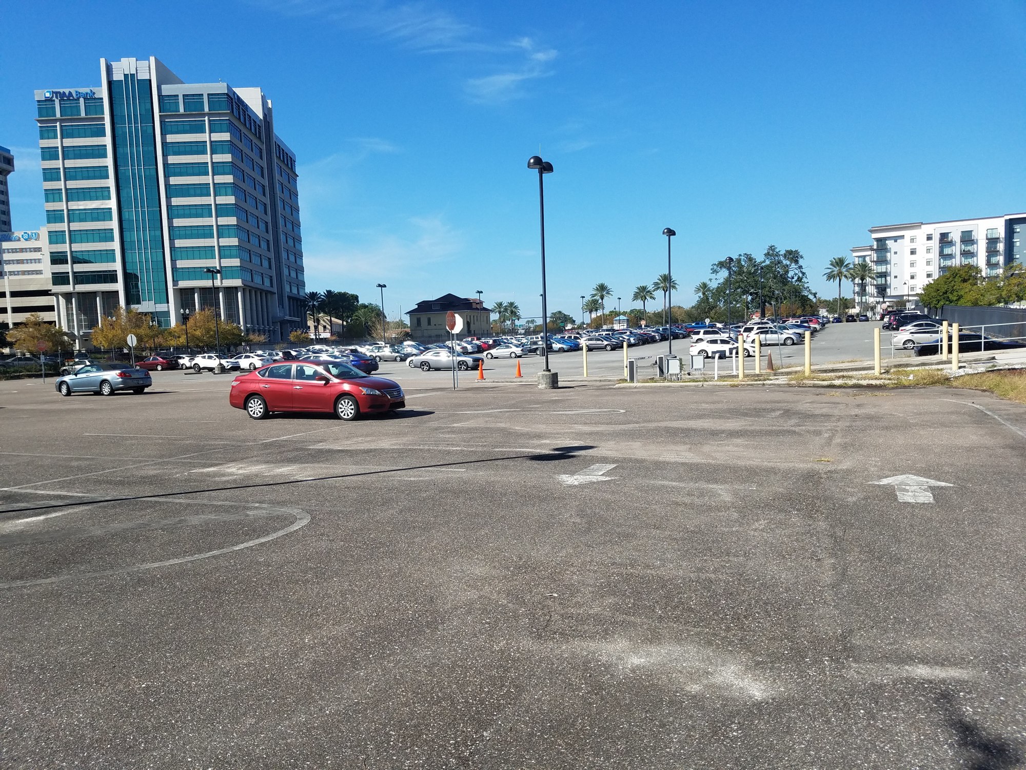 The  Florida Blue surface parking lot that will become the FIS headquarters.