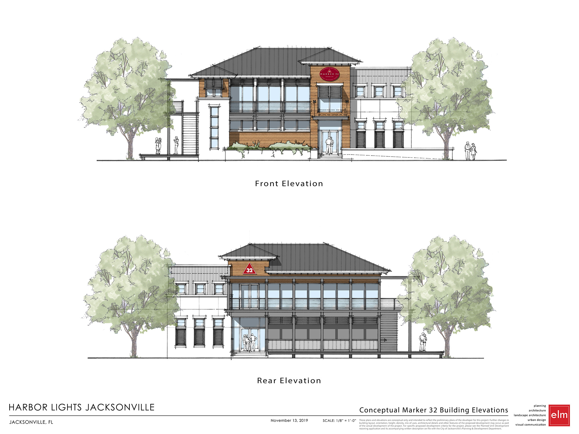 A rendering of the Marker 32 restaurant planned for the project.