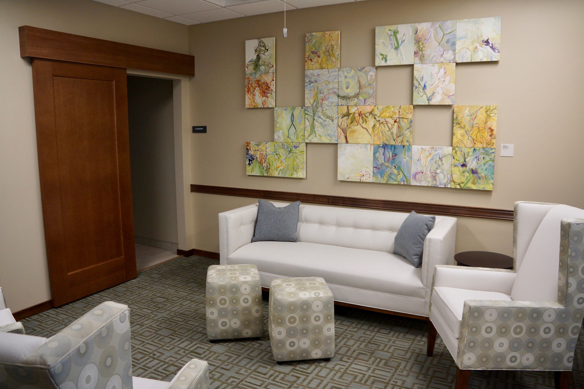 Local art is in the hallways and commissioned for each room.