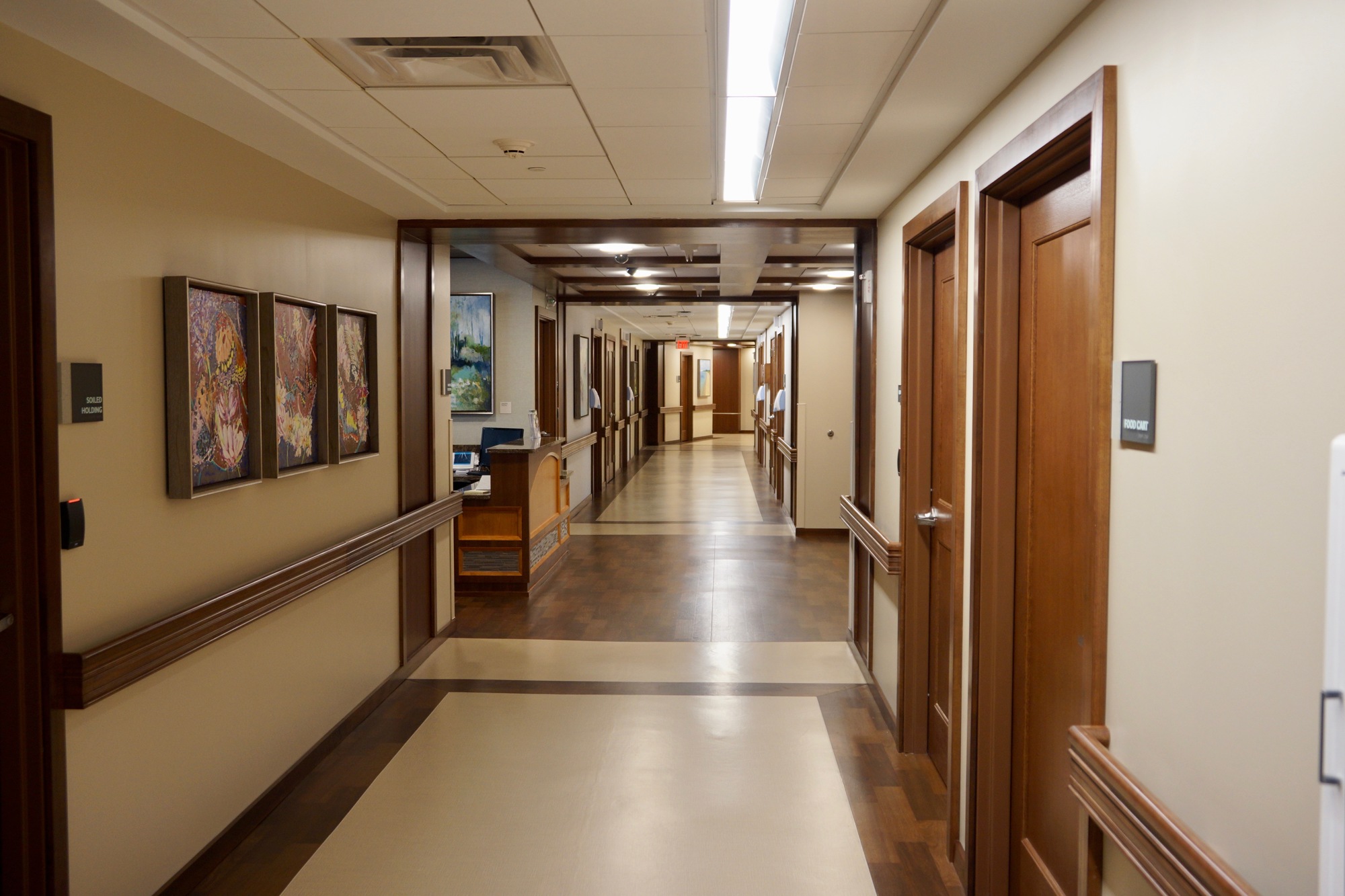 A hallway at the facility.