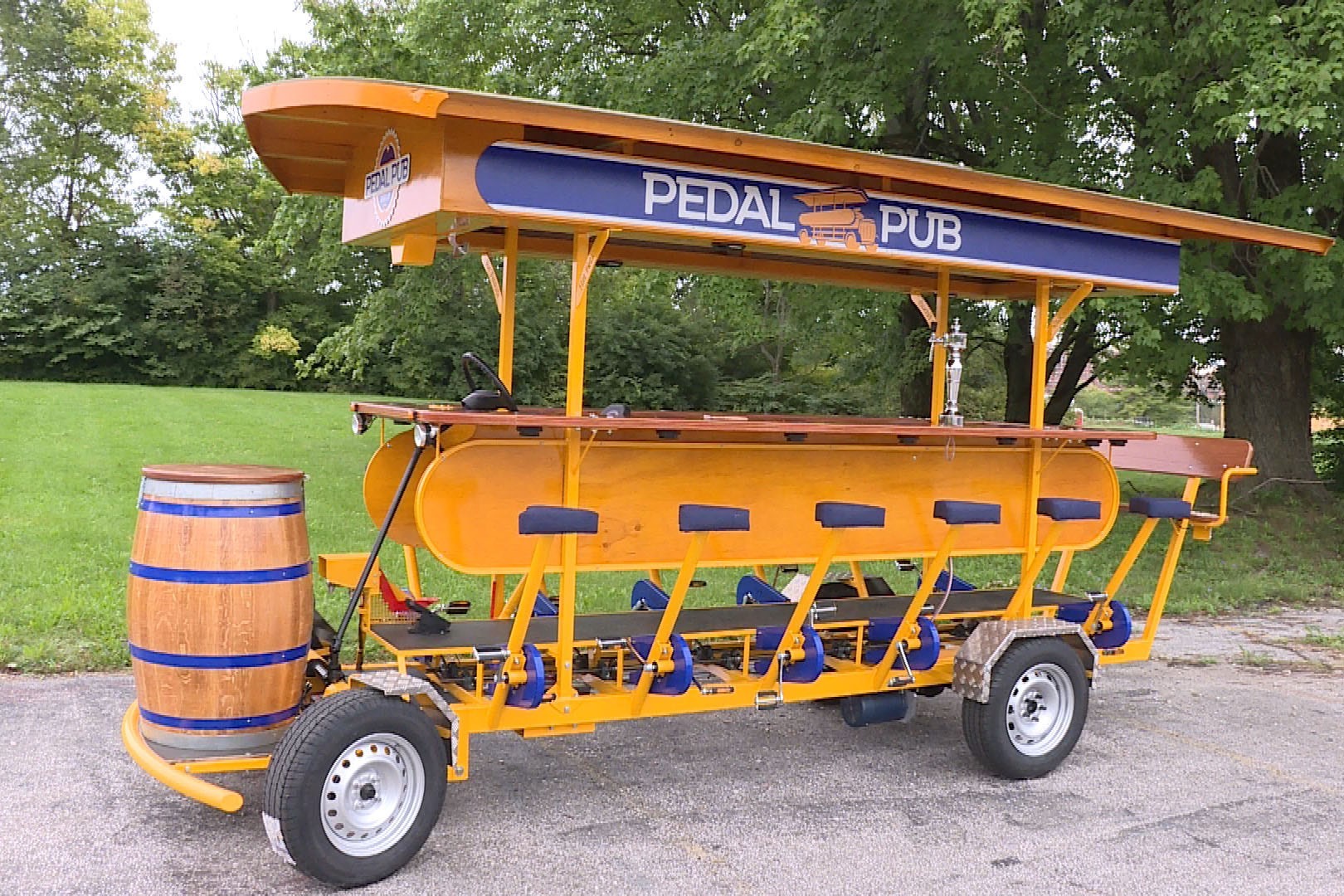 Pontieri said the Pedal Pub bikes cost around $60,000 to buy.