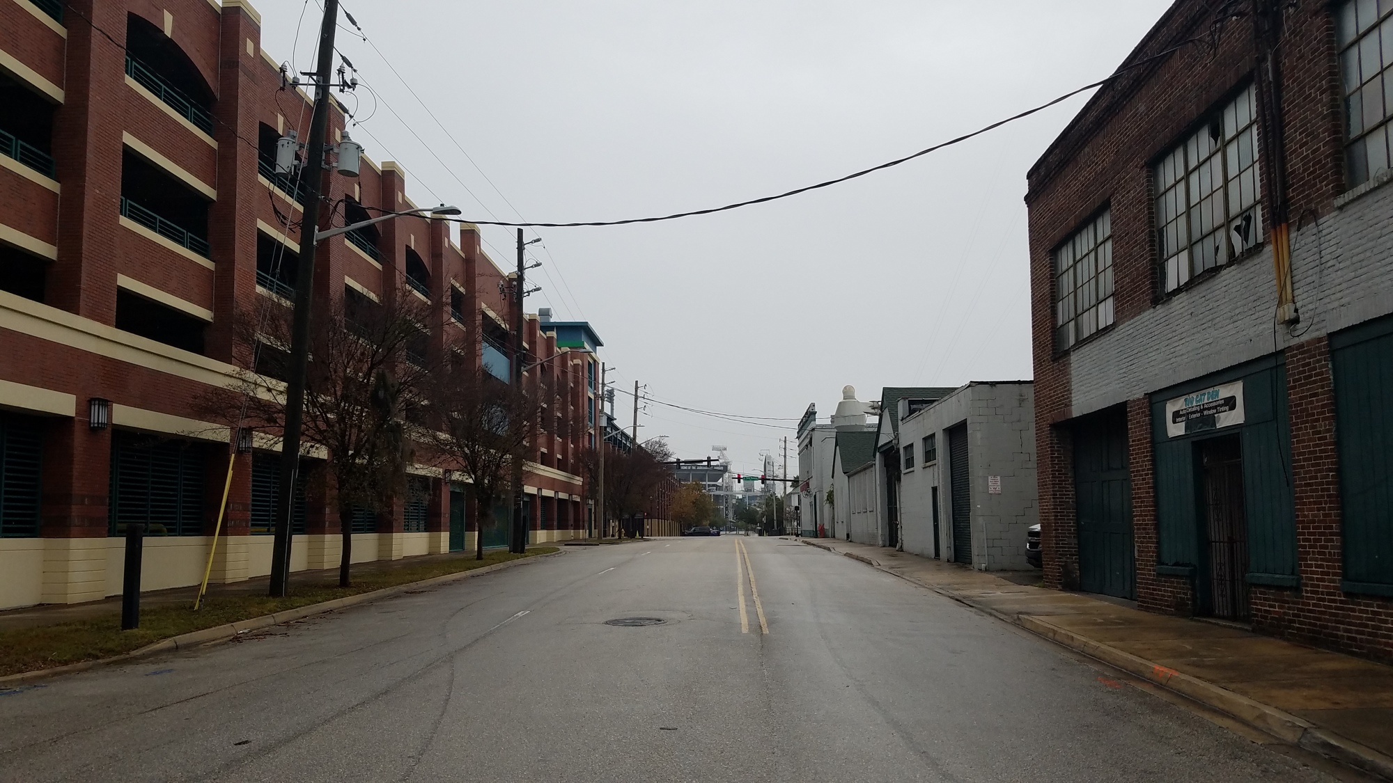 The Doro block is adjacent to the VyStar Veterans Memorial Arena Parking garage.