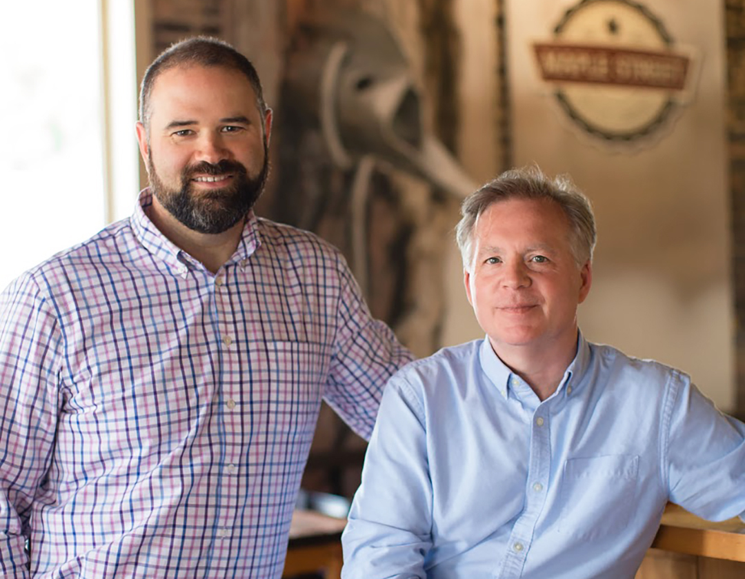 Maple Street Biscuit Company co-founders Gus Evans, left, and Scott Moore established the company in 2012 and sold it in October for $36 million.