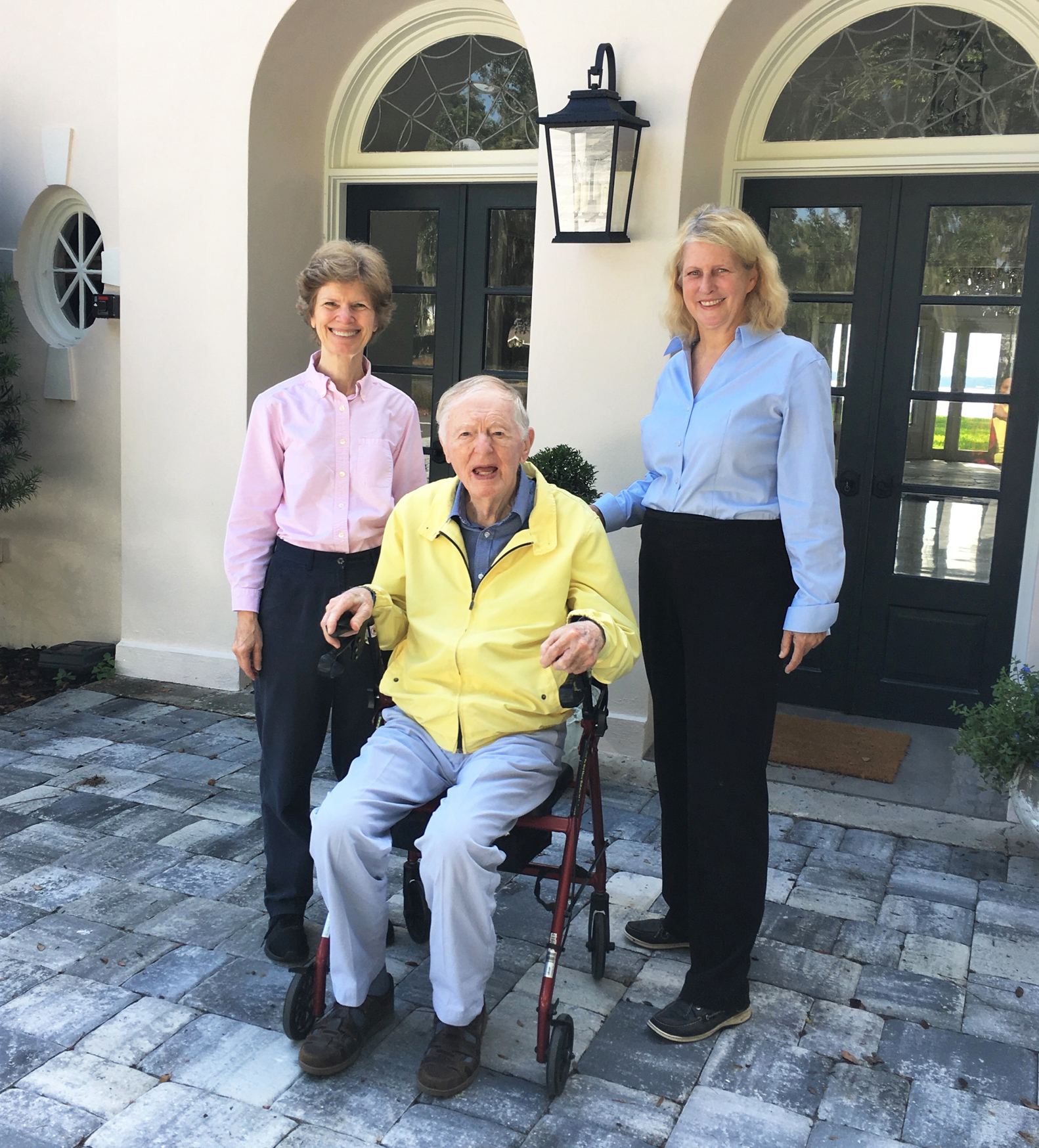 Marcy Mason Moody, her father, Raymond K. Mason, and Karrie Massee, who operates Azaleana Manor and The Club Continental during summer 2019. Massee bought Mason's Orange Park estate for conversion into a boutique hotel.