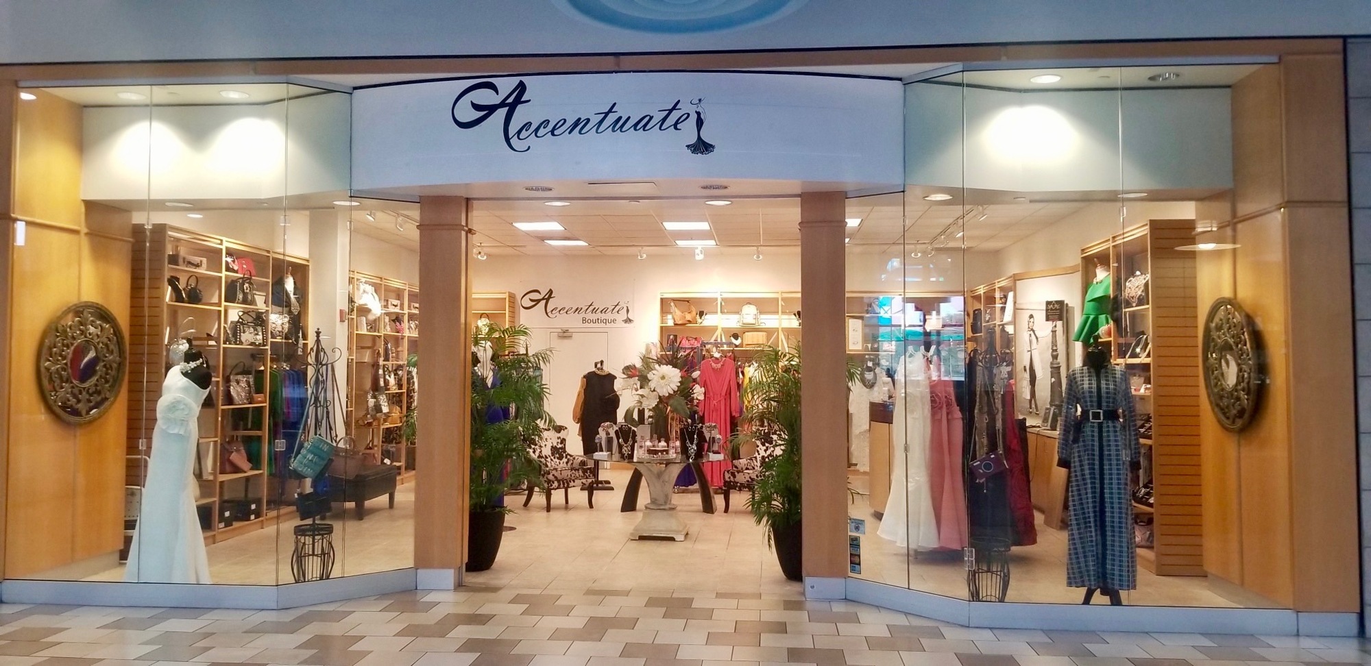 Accentuate Boutique is located adjacent to the food court inside Regency Square Mall. 