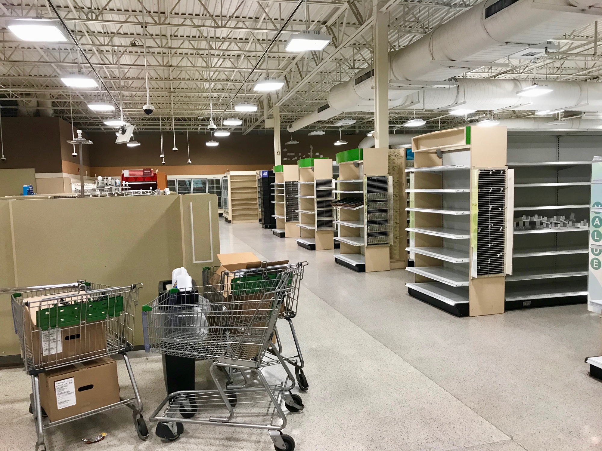 Publix left shelving, cold storage, checkout lines and other equipment when it closed in December.