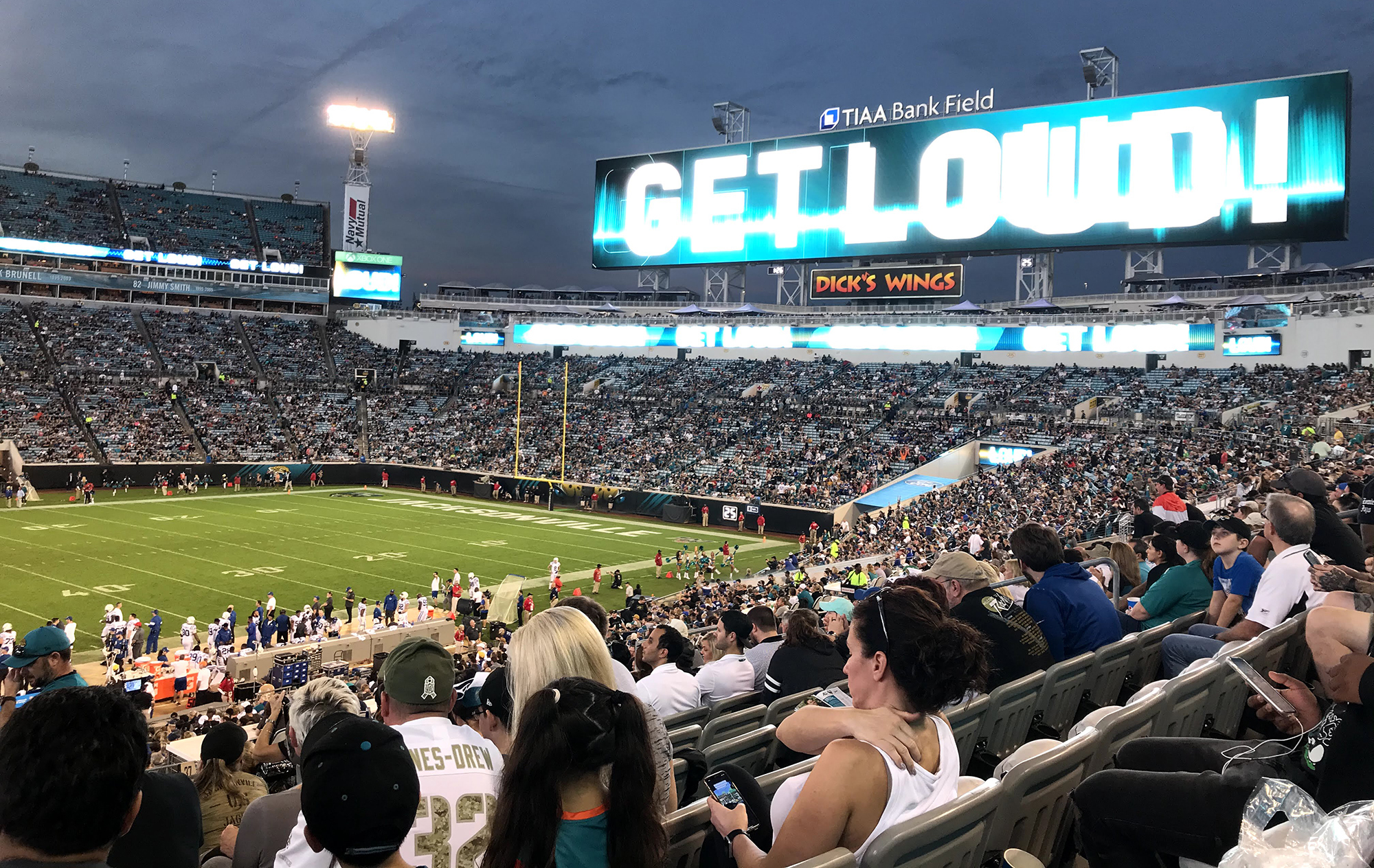 TIAA Bank Field is the home of the Jacksonville Jaguars.