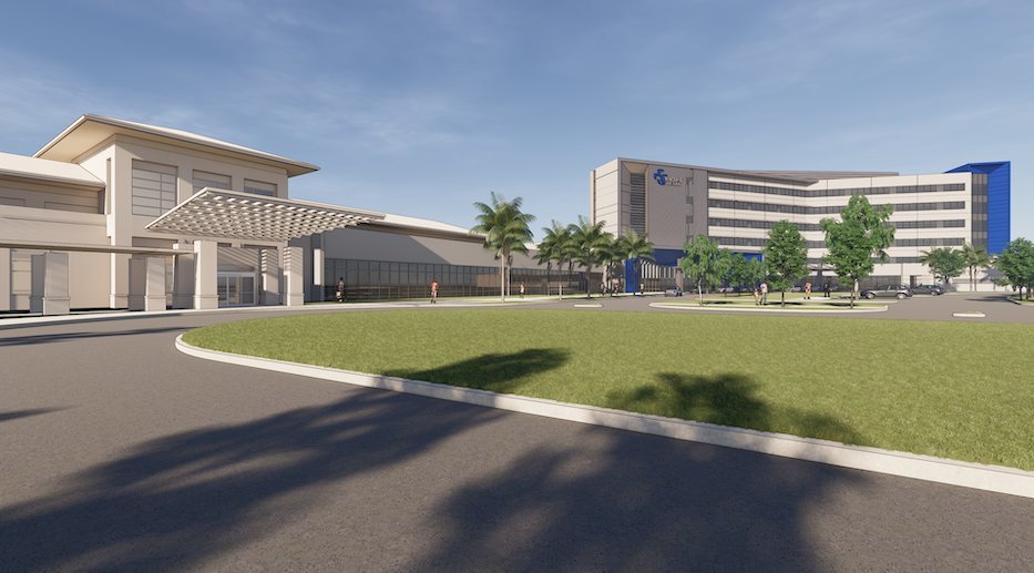 An artist's rendering of the Baptist Clay Medical Campus with the planned hospital.