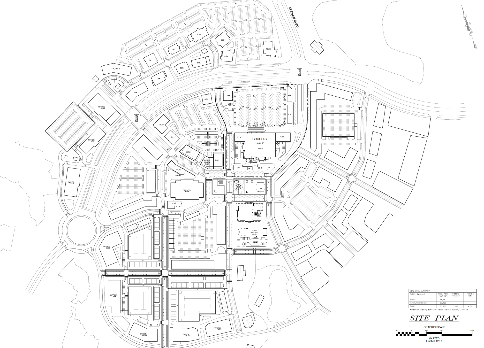 The overall site plan for Highland Row.
