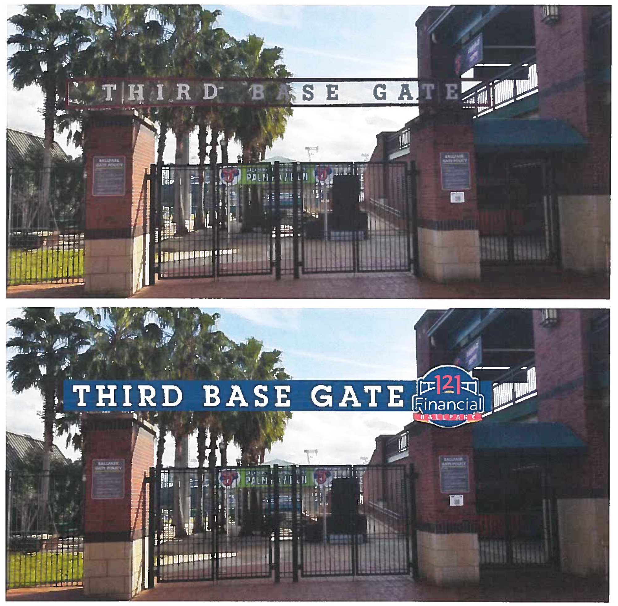 The Baseball Grounds of Jacksonville is being rebranded as 121 Financial Ballpark.