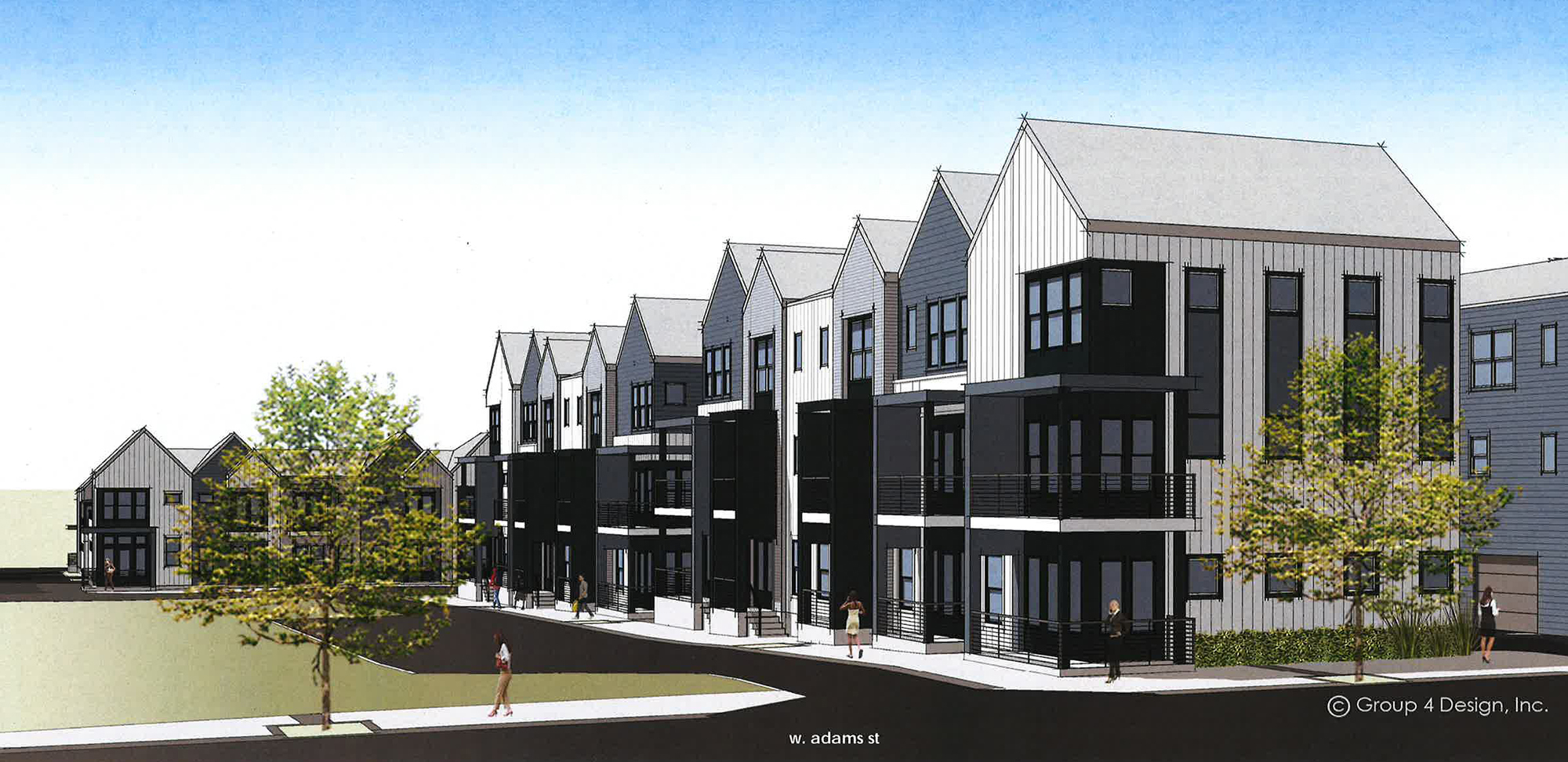 The LaVilla townhomes will be marketed for $250,000.