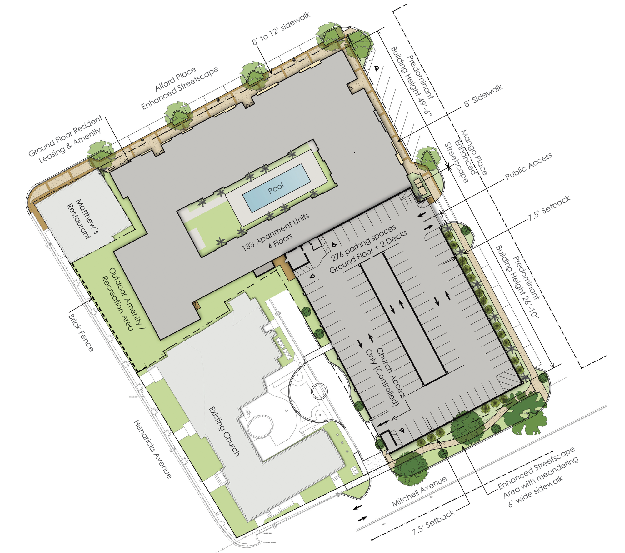 The site plan for Park Place at San Marco.