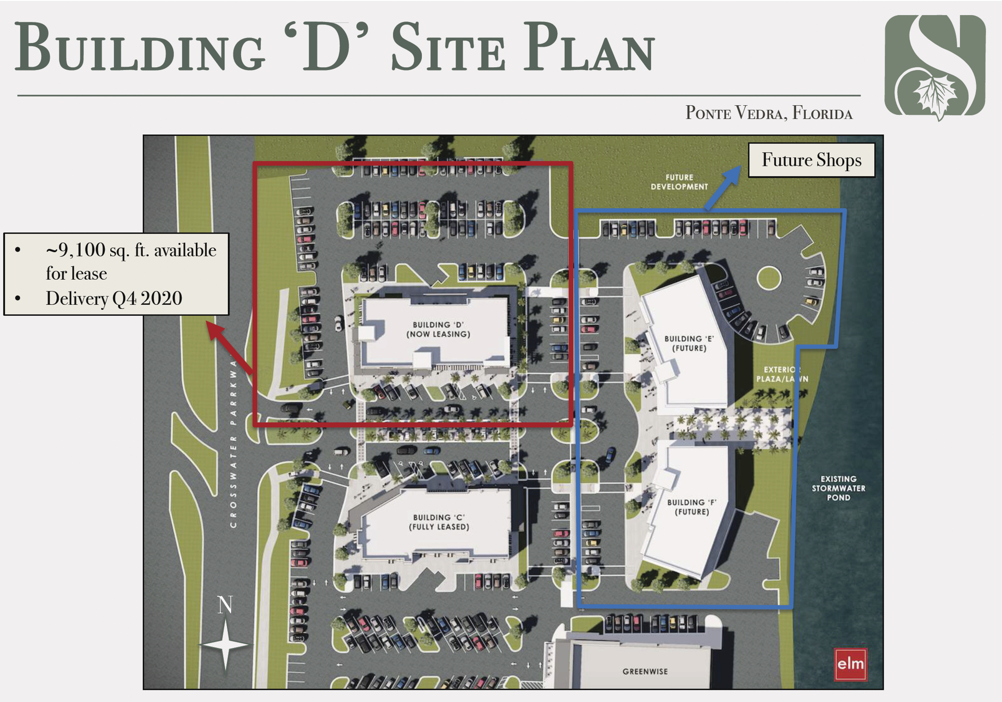 The site plan for Building D.