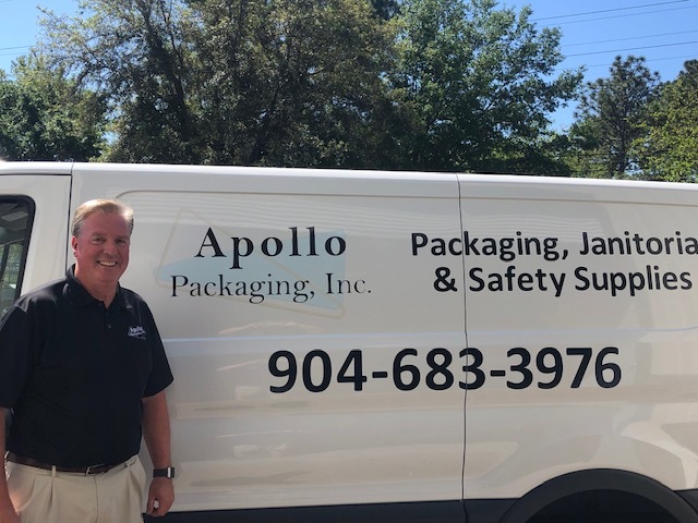 March was Apollo Packaging's best month so far this year because of his product mix that includes cleaning supplies, sanitizers, medical gloves and masks, and toilet paper.