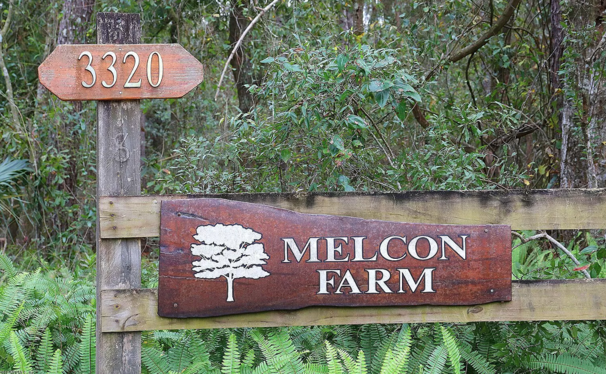 A sign at the Melcon Farm property.