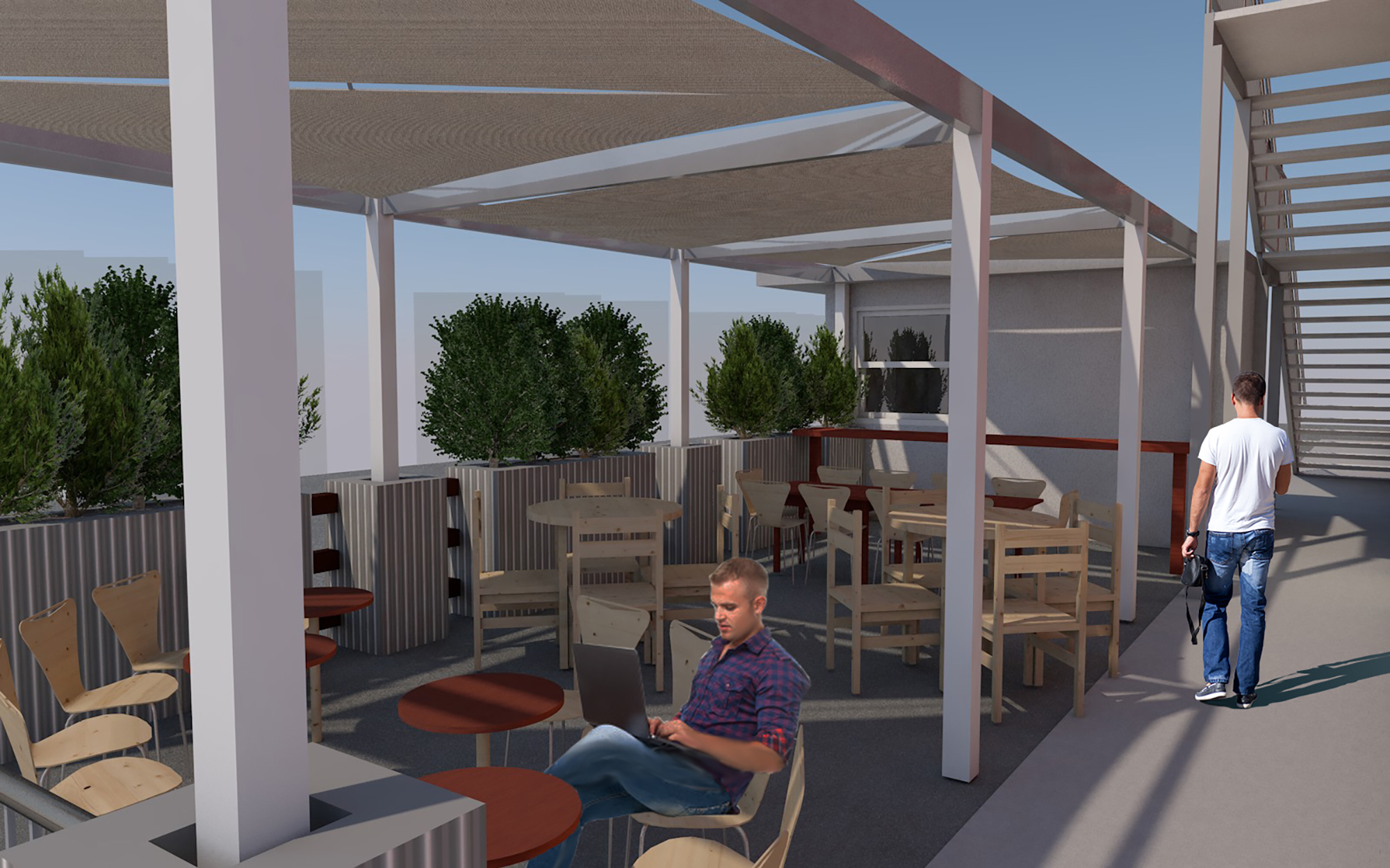 A 440-square-foot outdoor beer garden will be added to the east side of the building, according to project renderings.