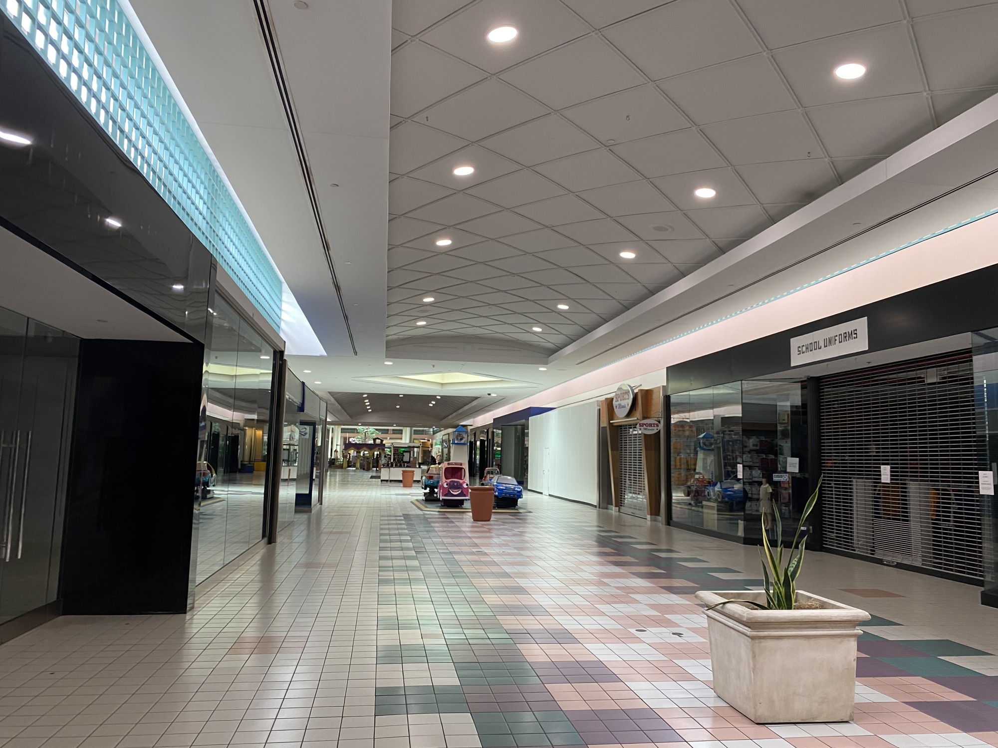 Many stores inside Regency Square Mall are closed.