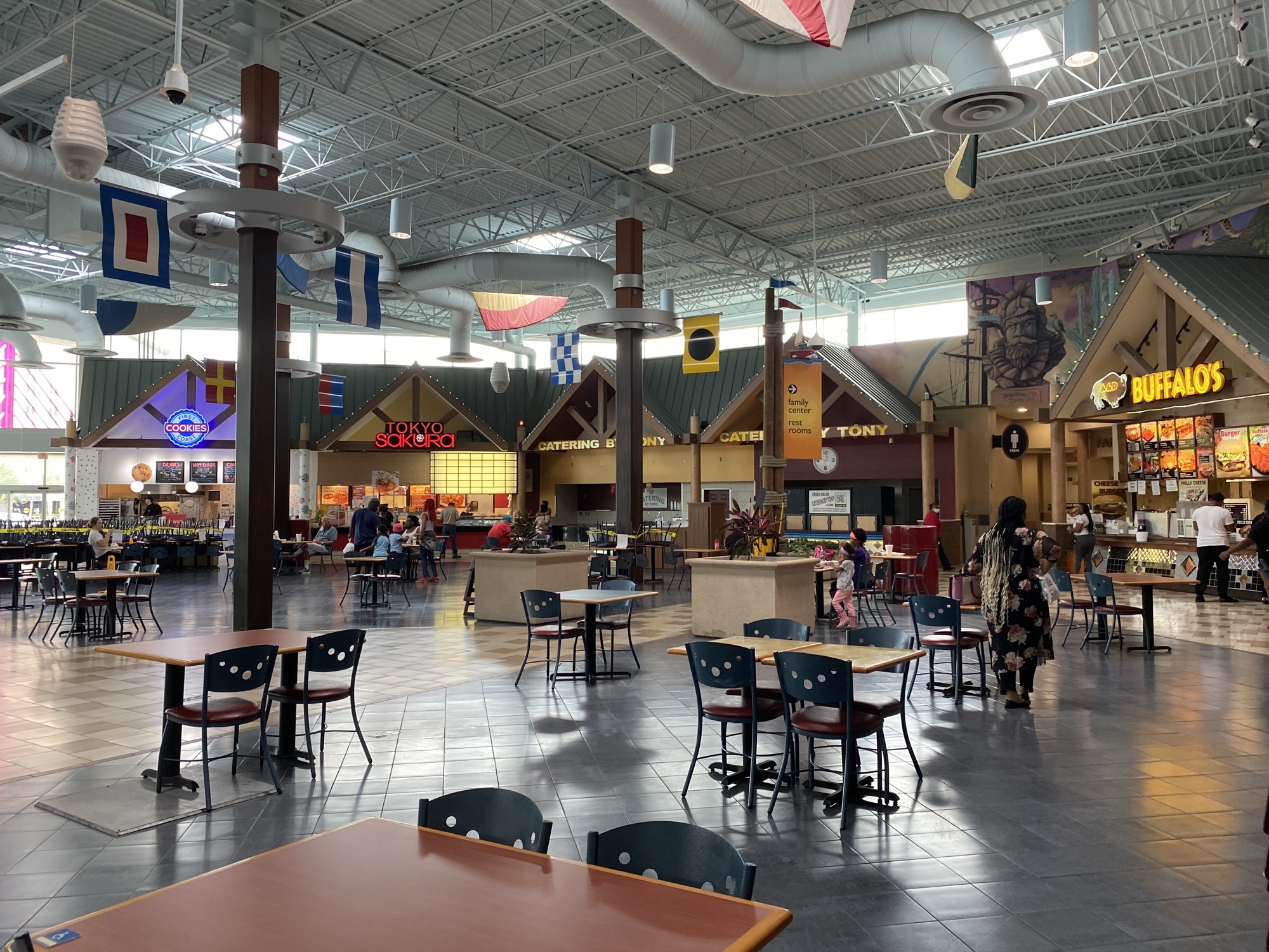 The food court inside Regency Square Mall.