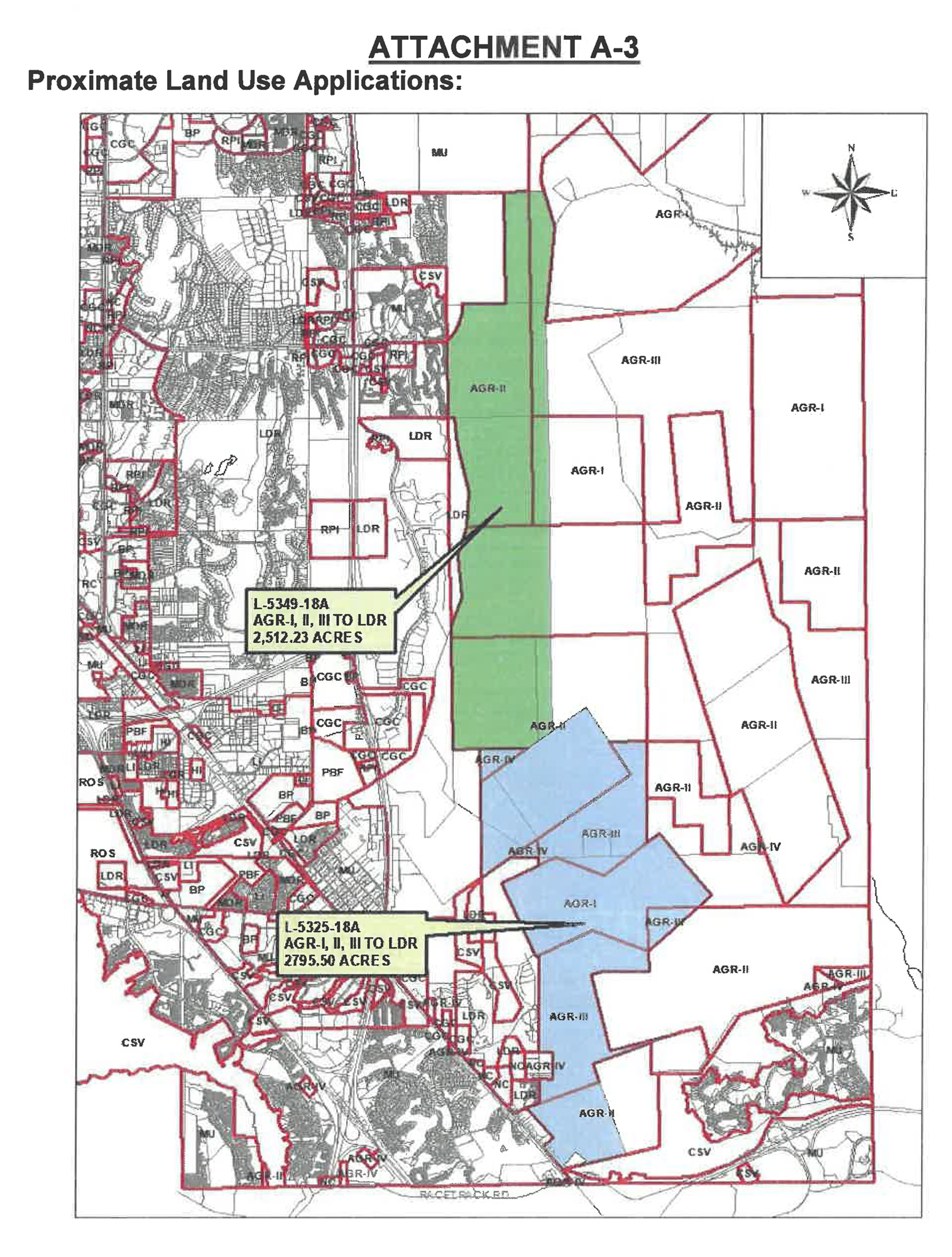 The Davis family is seeking to change the land use of two properties for residential development.