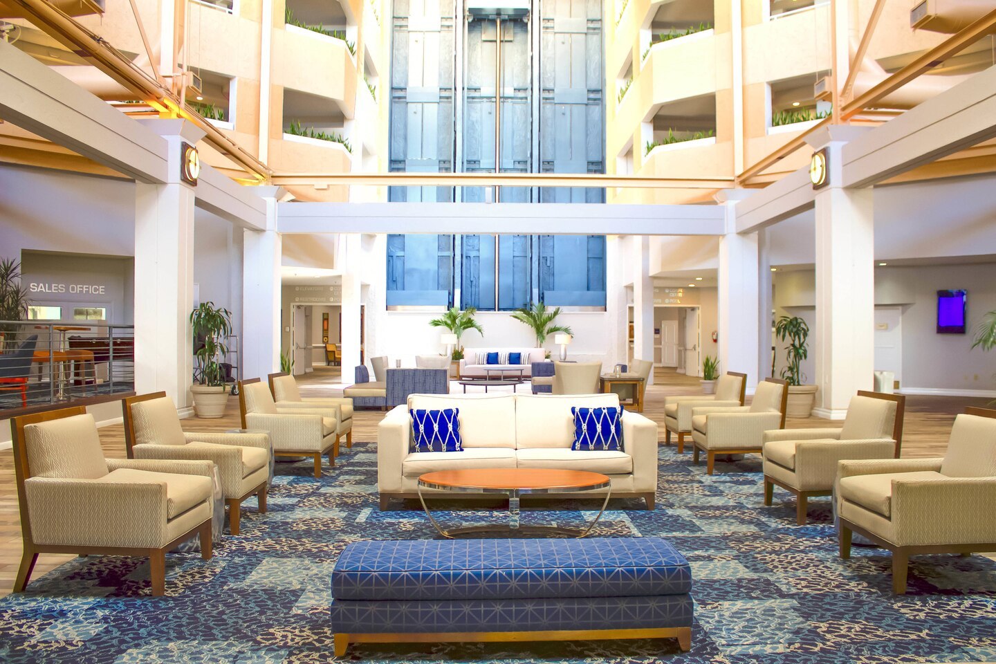 The atrium inside The Southbank Hotel at Jacksonville Riverwalk (Marriott photo)