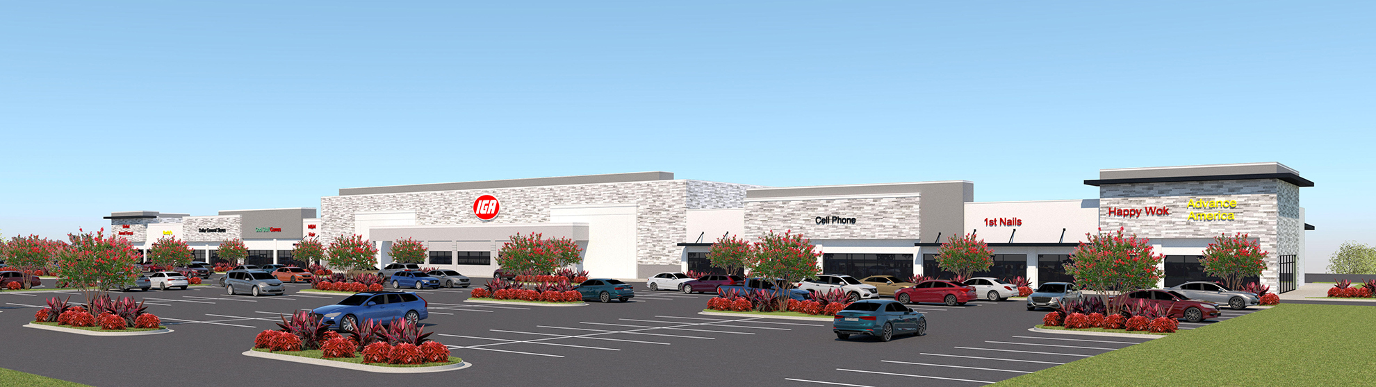An artist's rendering of the renovated Promenade Shopping Center.