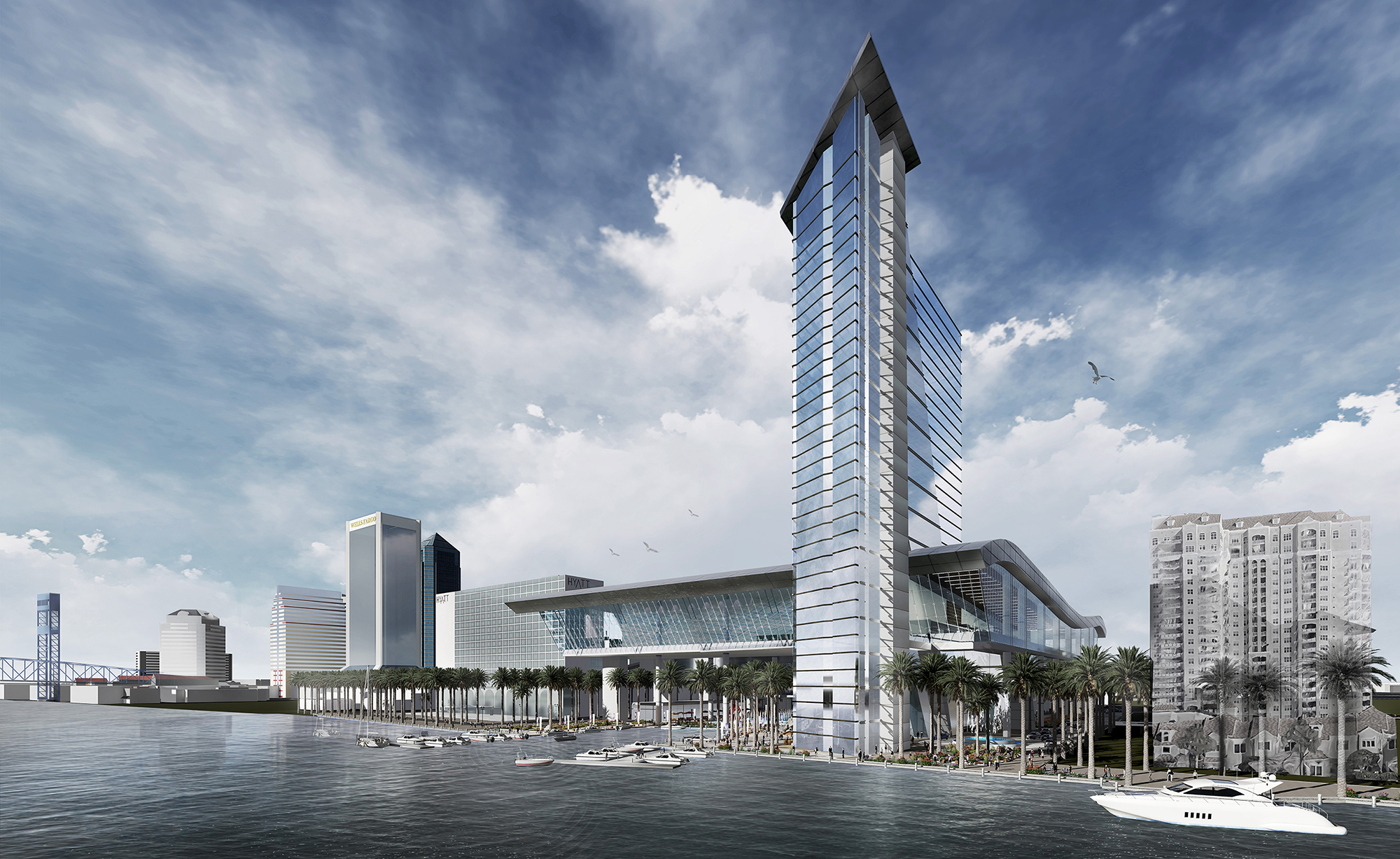The  plan for a $550 million convention center Downtown has the support of the Hyatt Regency Jacksonville Riverfront parent company Westmont Hospitality Group Inc.