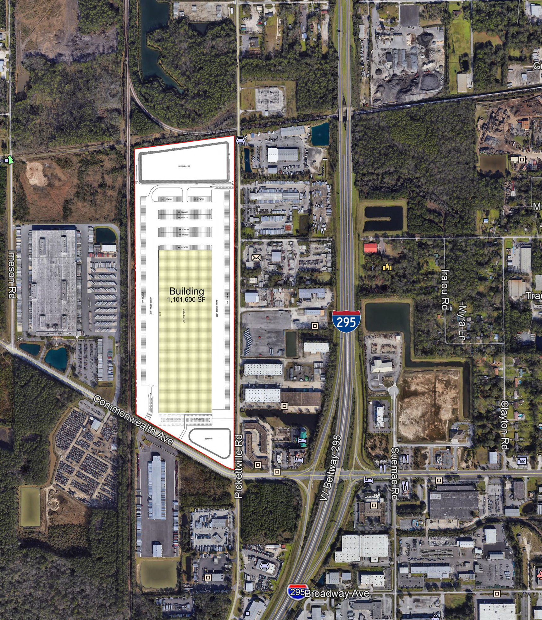 WesJax Trade Center is planned at northwest Commonwealth Avenue and Pickettville Road.