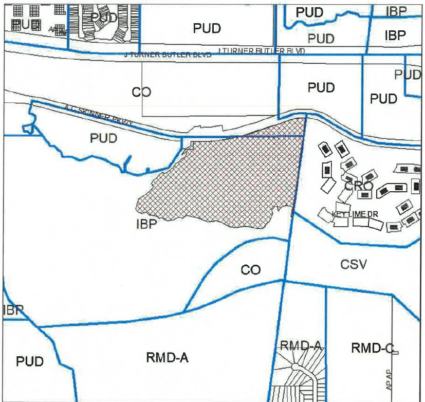 The gray area is the property JTA sold to D.R. Horton.