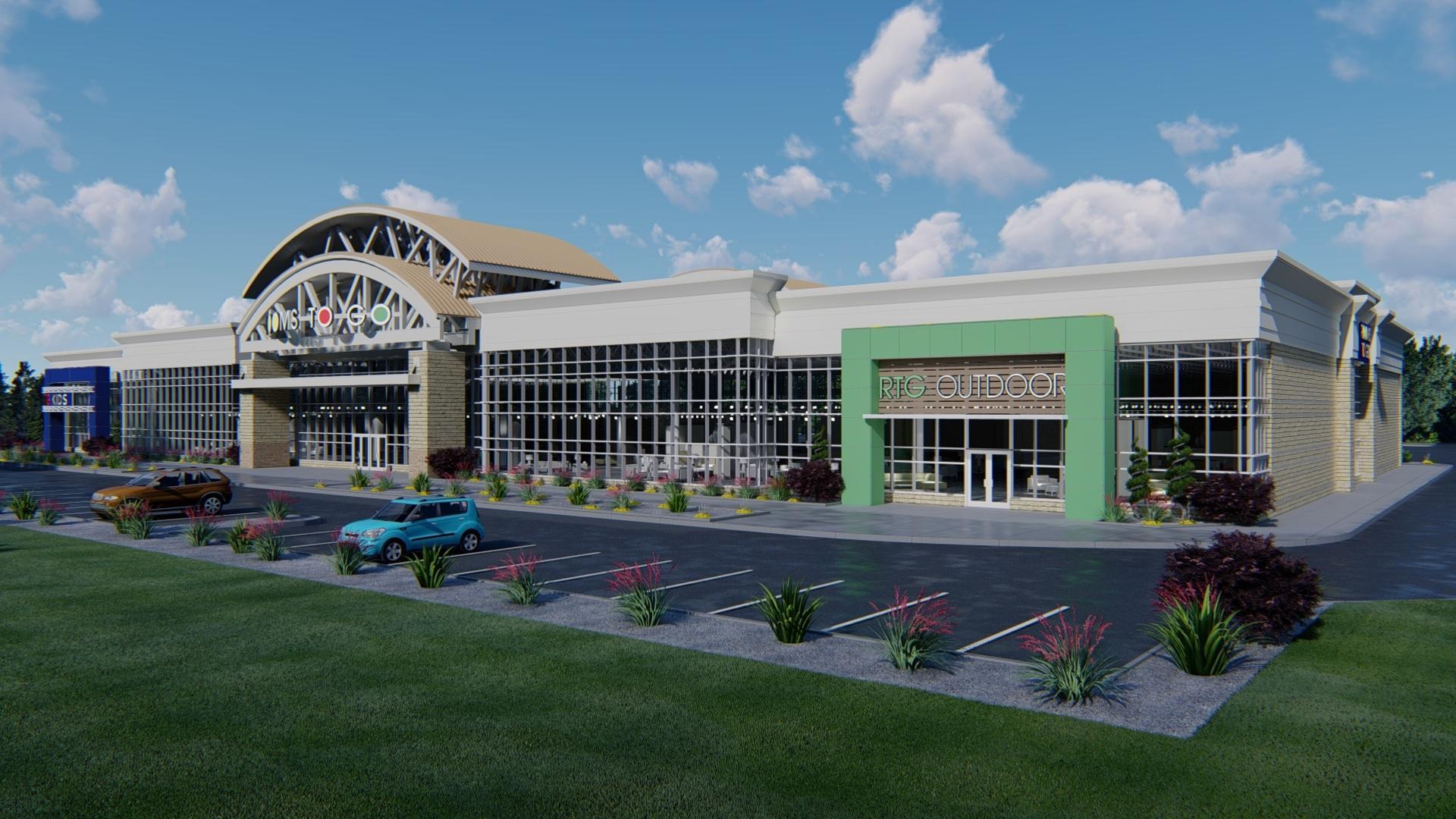 A rendering of a 55,400-square-foot Rooms To Go prototype store planned for Tomoka Town Center in Daytona Beach. According to a news-journalonline.com in Sept. 2019, the store is expected to open in 2021.
