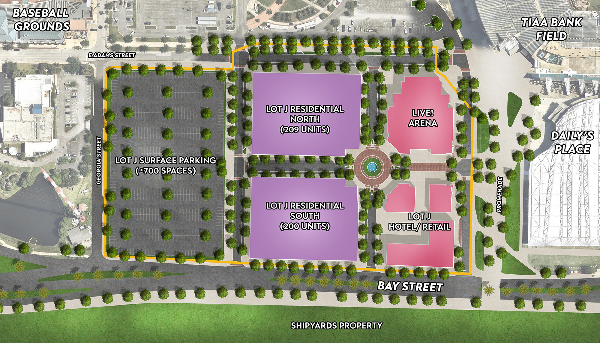 The Lot J project map.