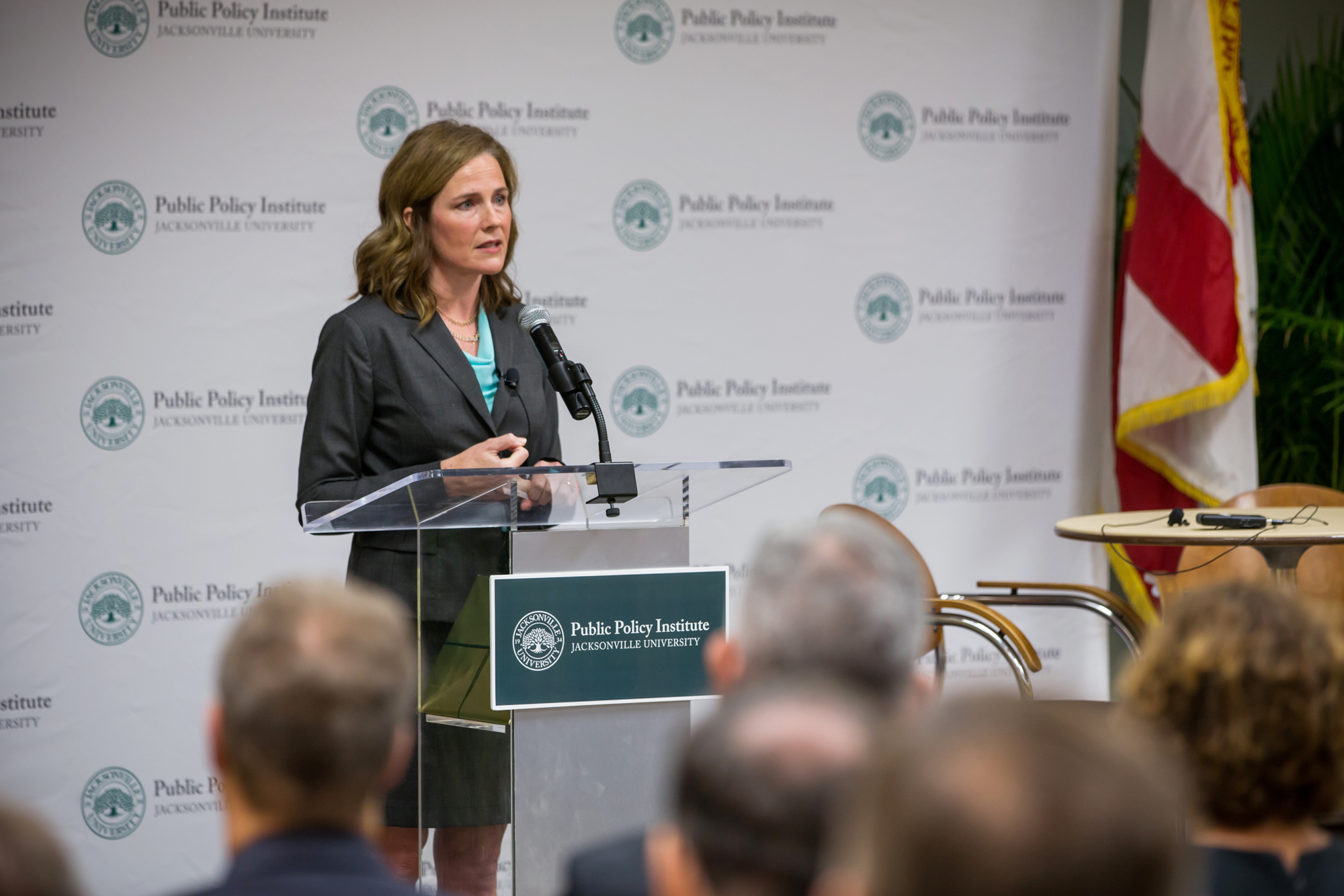 Judge Amy Coney Barrett was the guest speaker when the Notre Dame Alumni Club met in November 2016 at the JU Public Policy Institute.