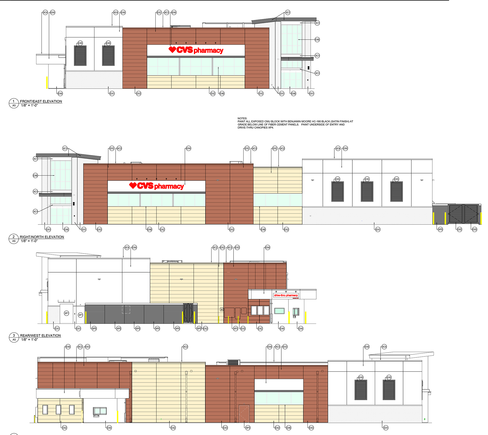 Elevations for the Nocatee CVS.