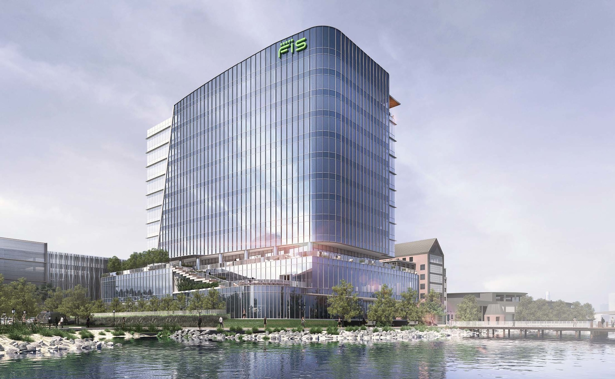 The  Fidelity National Information Services Inc. headquarters planned for Brooklyn near Downtown Jacksonville.