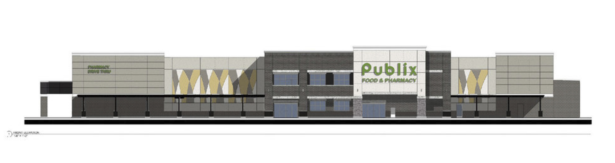 Plans show an almost 50,000-square-foot Publix Super Markets Inc. store and 18,000 square feet of adjacent retail space.