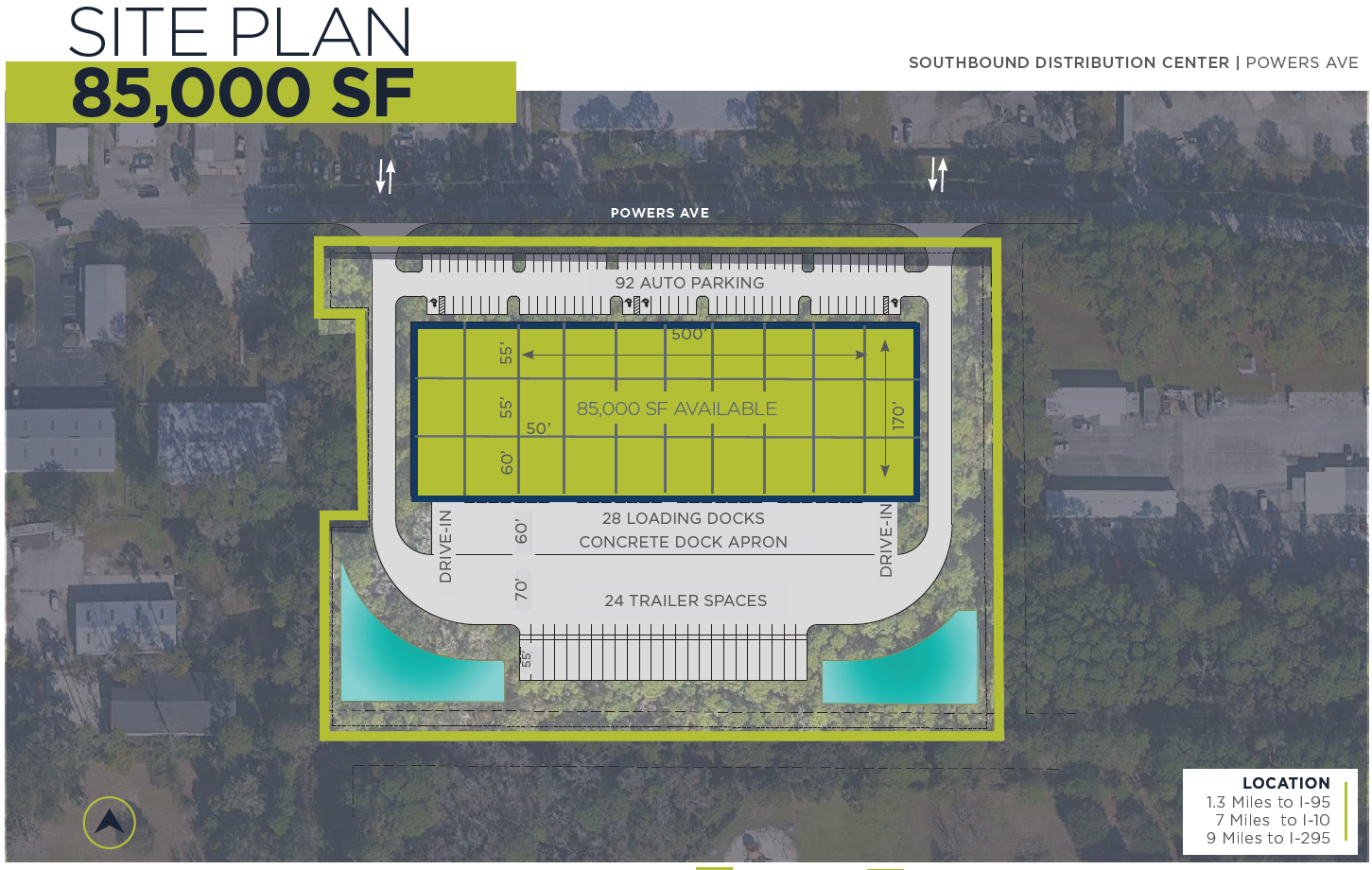 The site plan for Southbound Distribution Center.