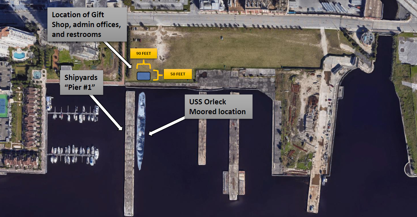 USS Orleck DD-886 Naval Museum area.