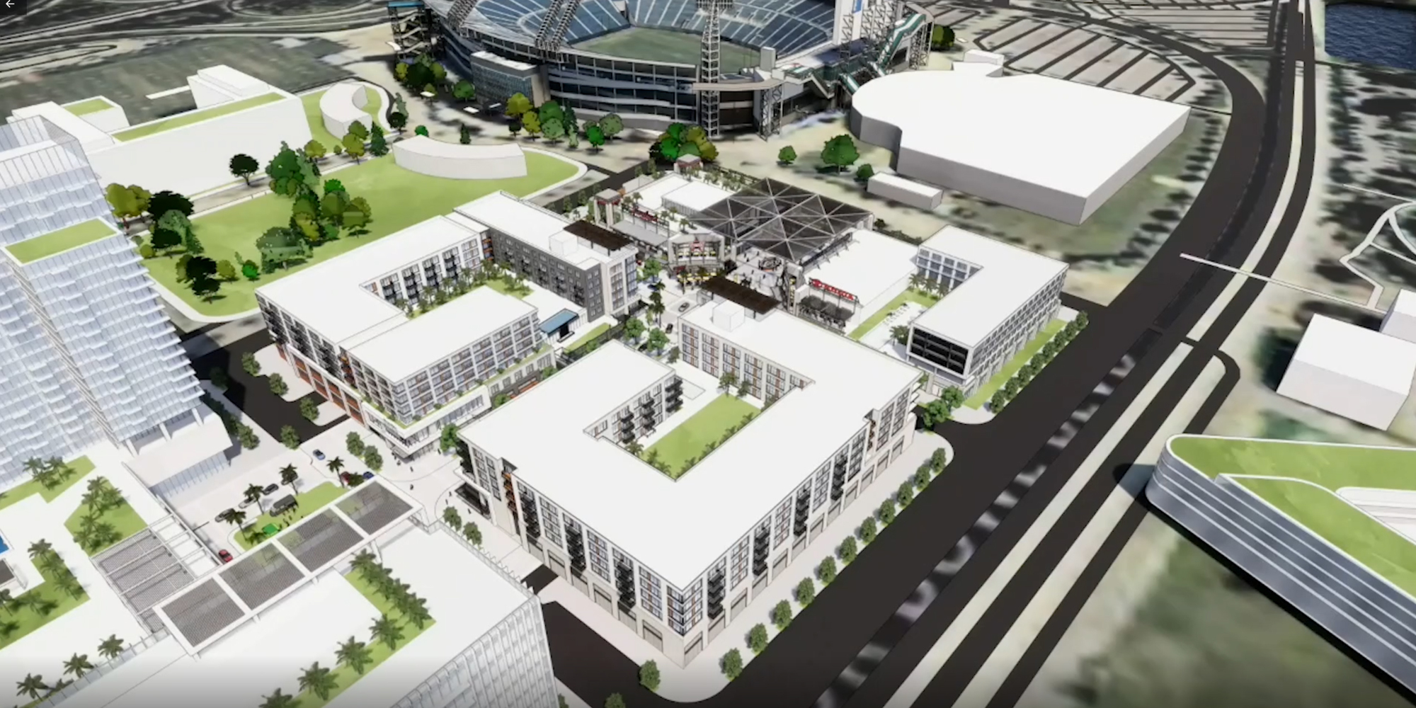 Lot  J is a $450 million mixed-use development planned west of TIAA Bank Field.